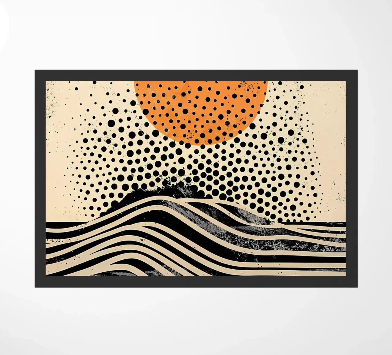Dot Sun Waves doormat by James M Coyle