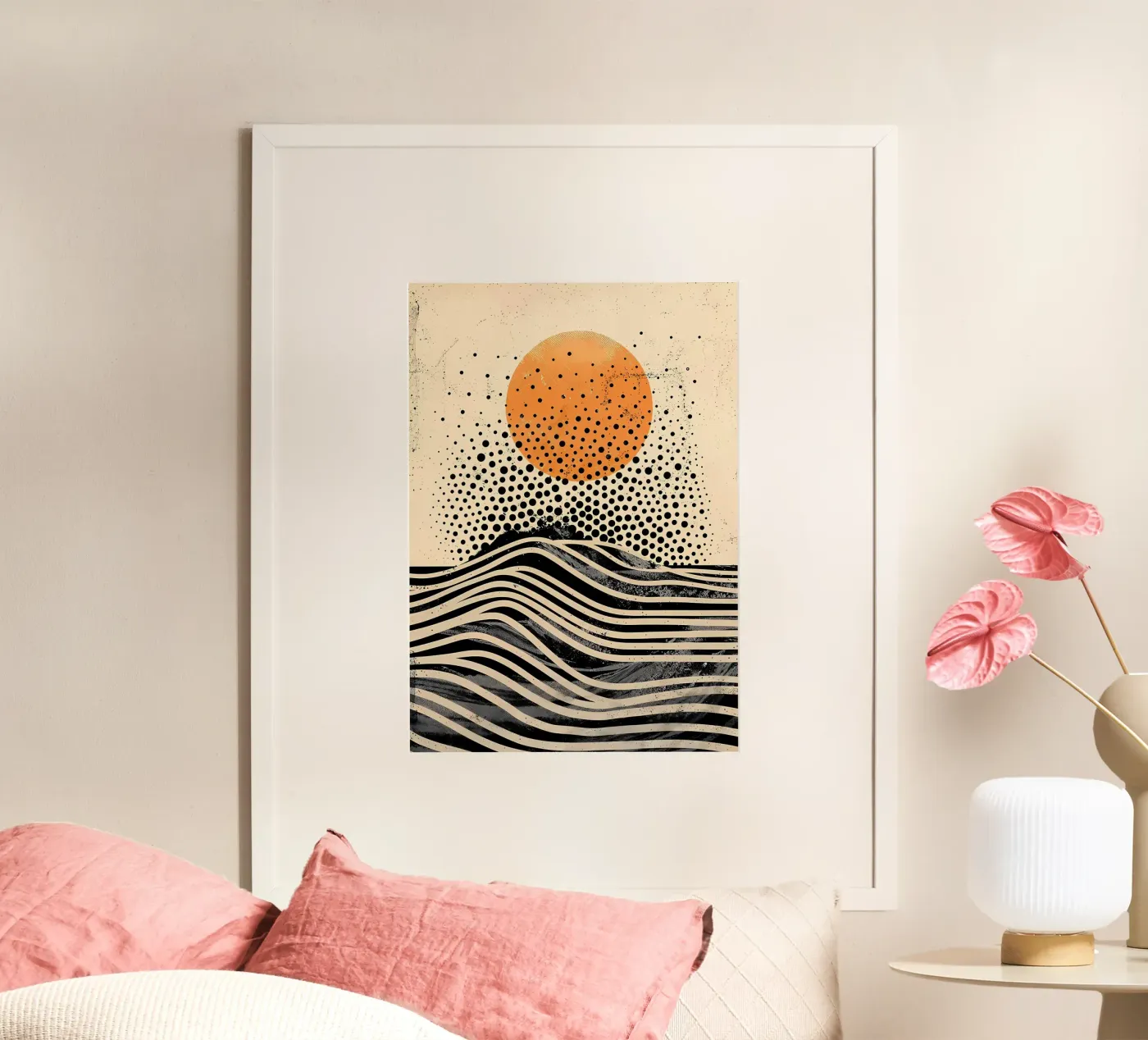 Dot Sun Waves poster by James M Coyle