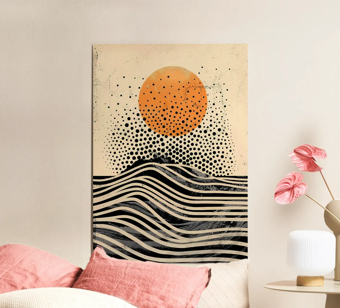 Dot Sun Waves poster by James M Coyle
