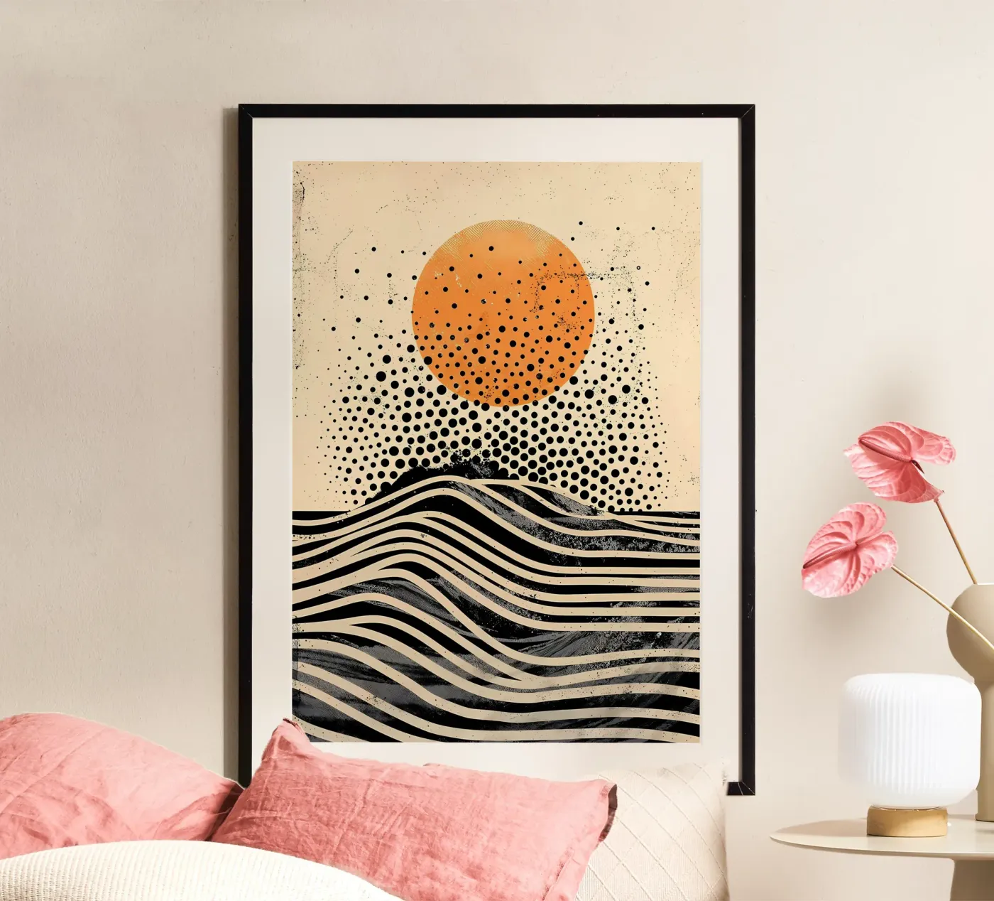 Dot Sun Waves poster by James M Coyle