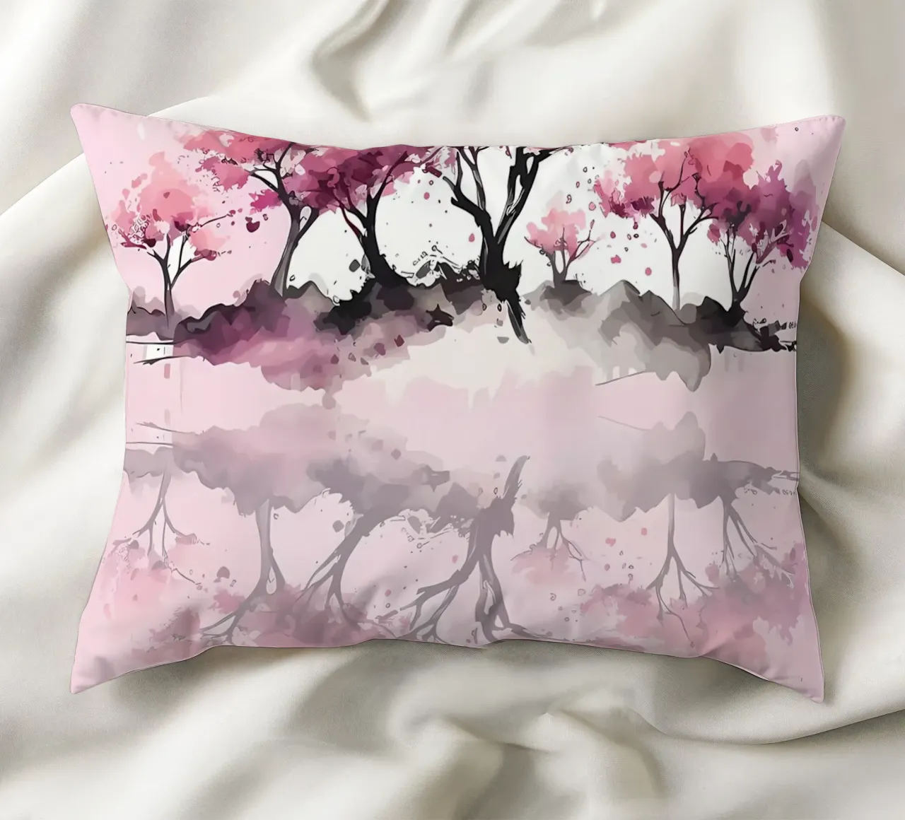 ciliegio in fiore in Giappone cuscino da Rebecca Clark Wyrick