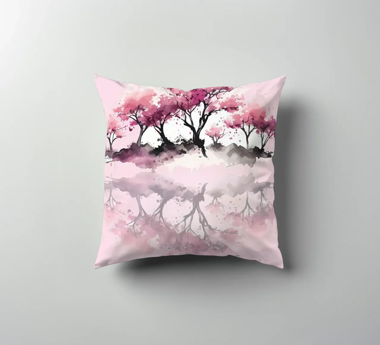 ciliegio in fiore in Giappone cuscino da Rebecca Clark Wyrick