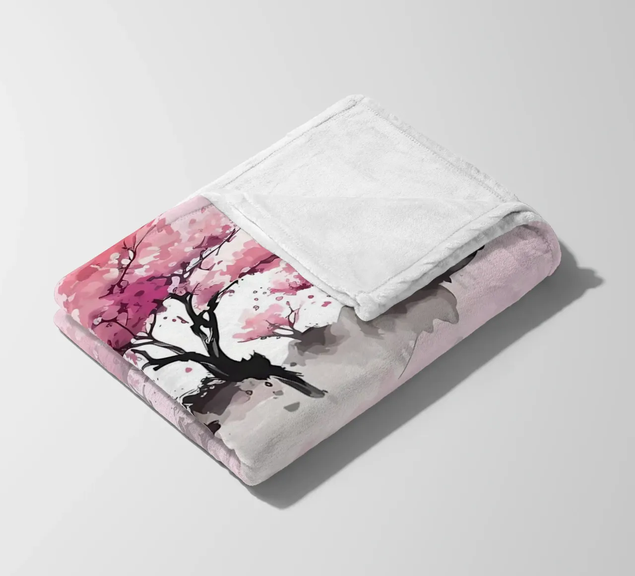 ciliegio in fiore in Giappone coperta in pile da Rebecca Clark Wyrick