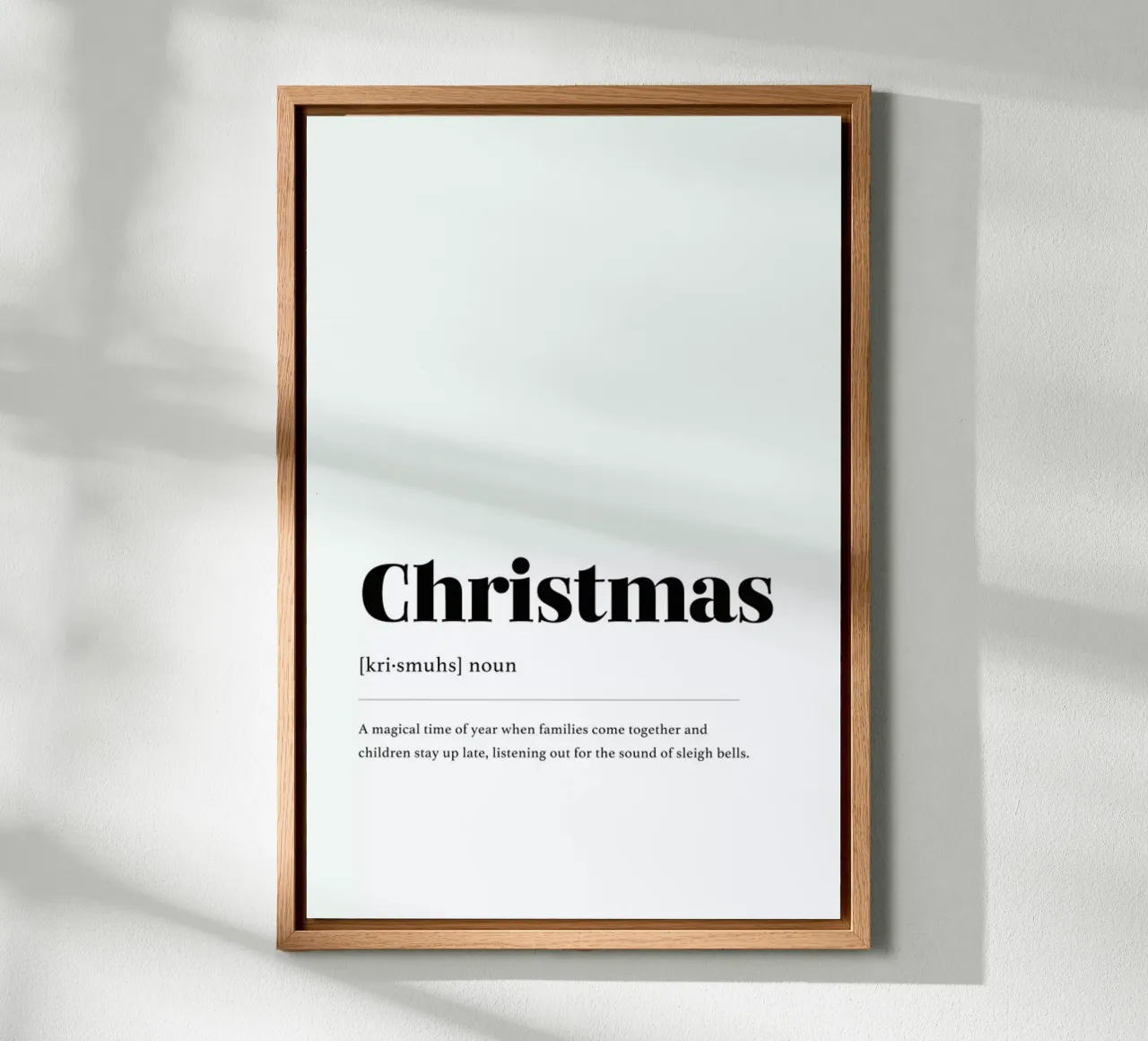 Magical Time Of Year canvas with Floater frame by daylight design studio
