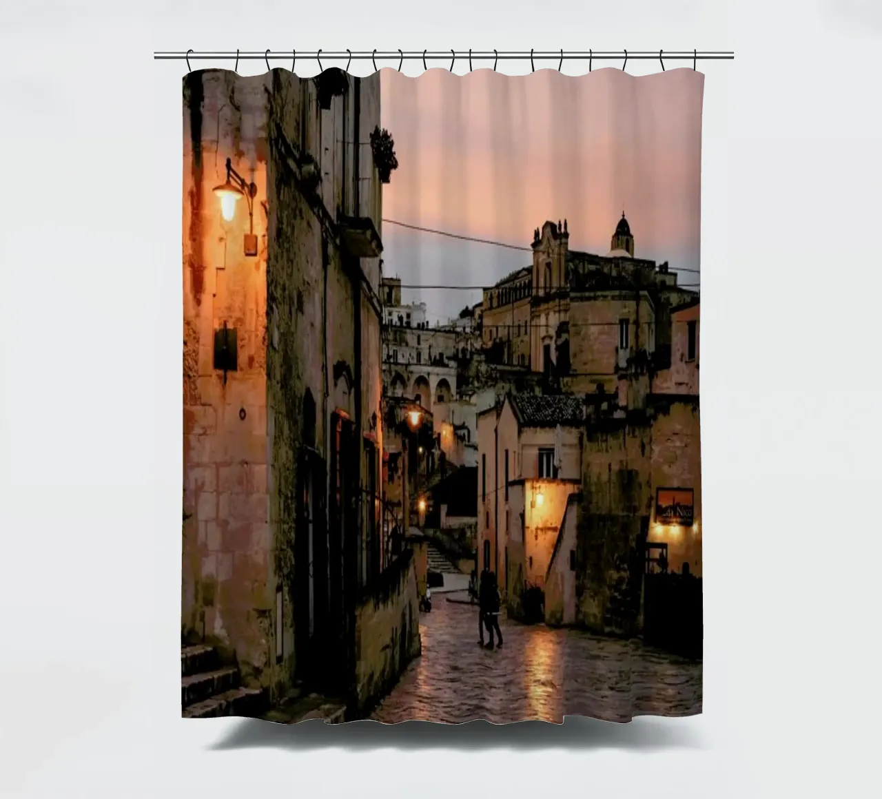 Matera by Reisevergnügen shower curtain by Reisevergnügen