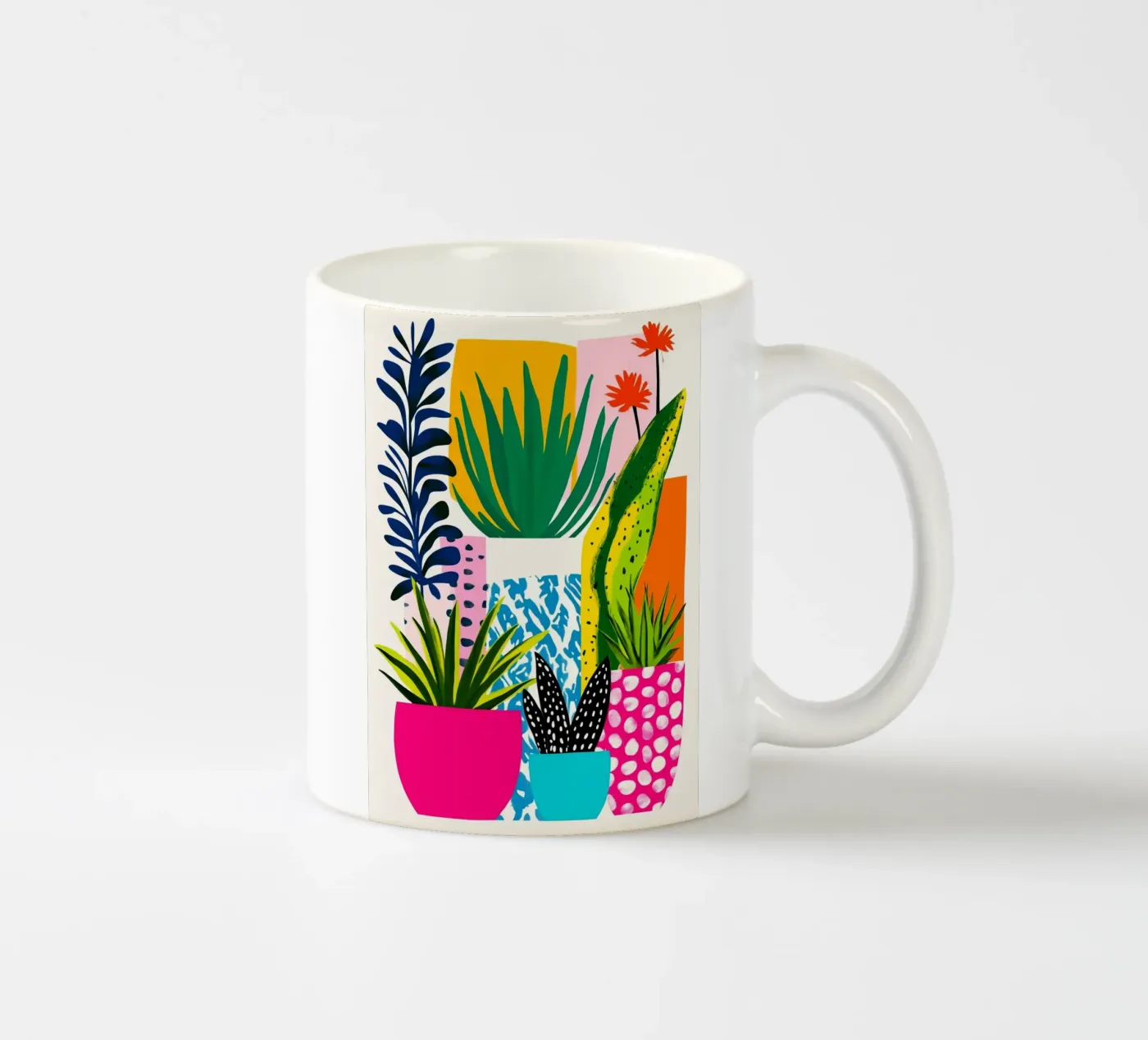Botanical theme ceramic mug by Justyna Jaszke JBJart