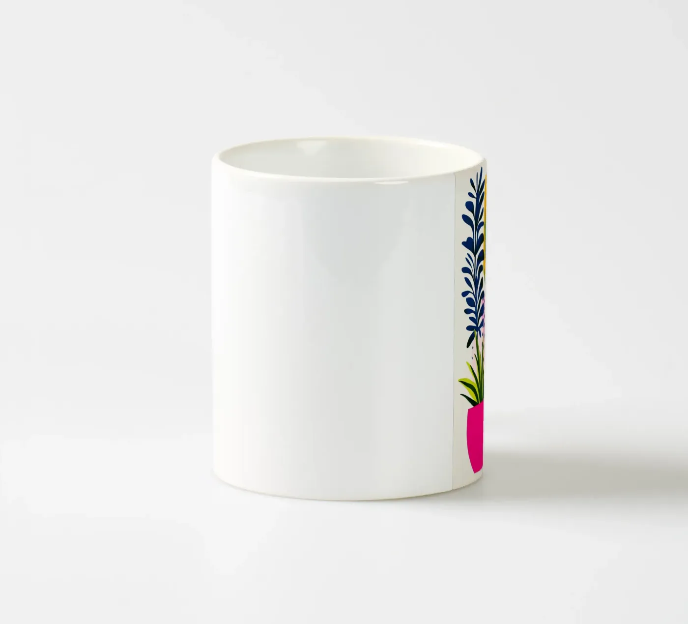 Botanical theme ceramic mug by Justyna Jaszke JBJart