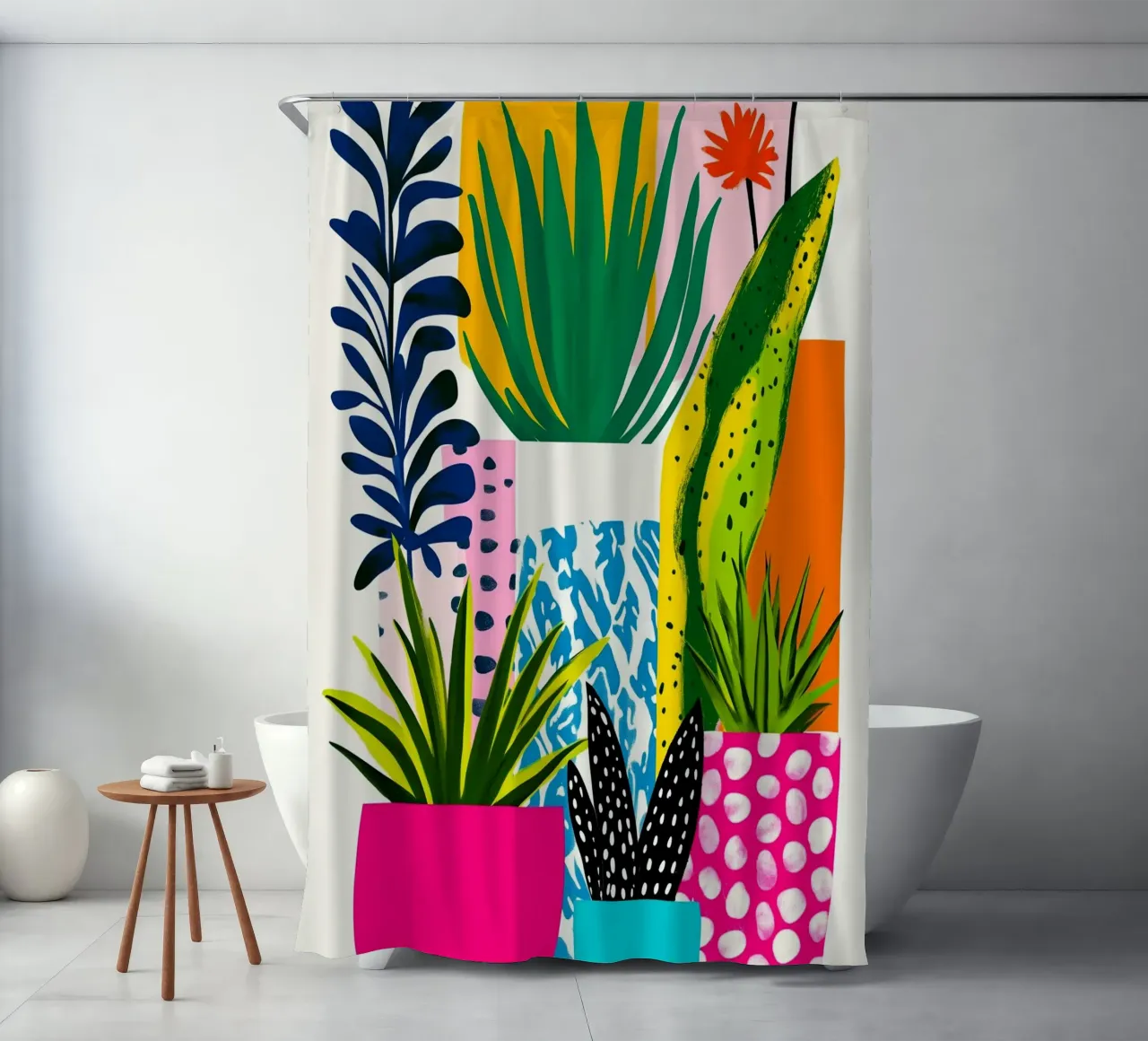 Tema botanico tenda da doccia da Justyna Jaszke JBJart