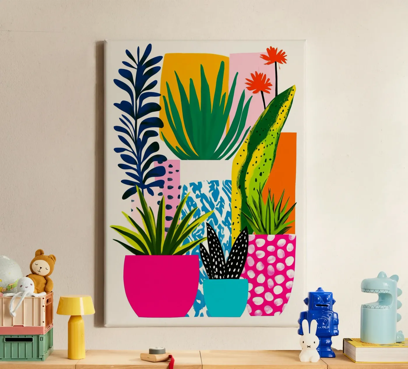 Botanical theme canvas by Justyna Jaszke JBJart