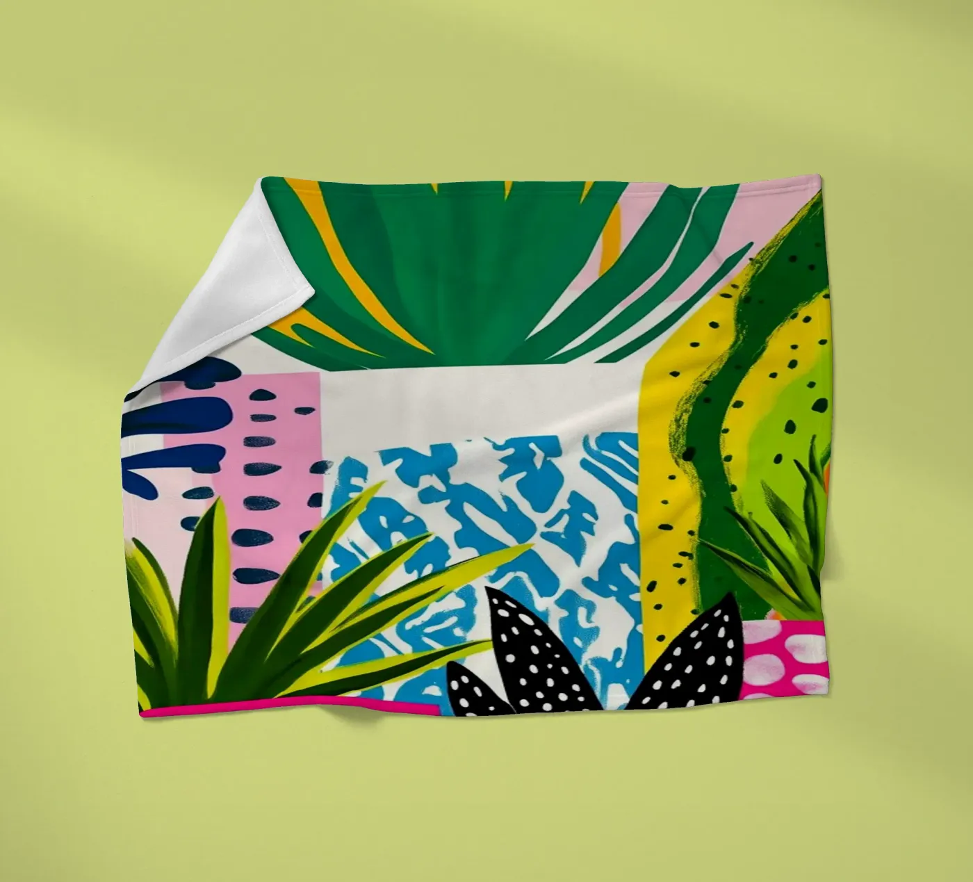 Botanical theme fleecedeken van Justyna Jaszke JBJart