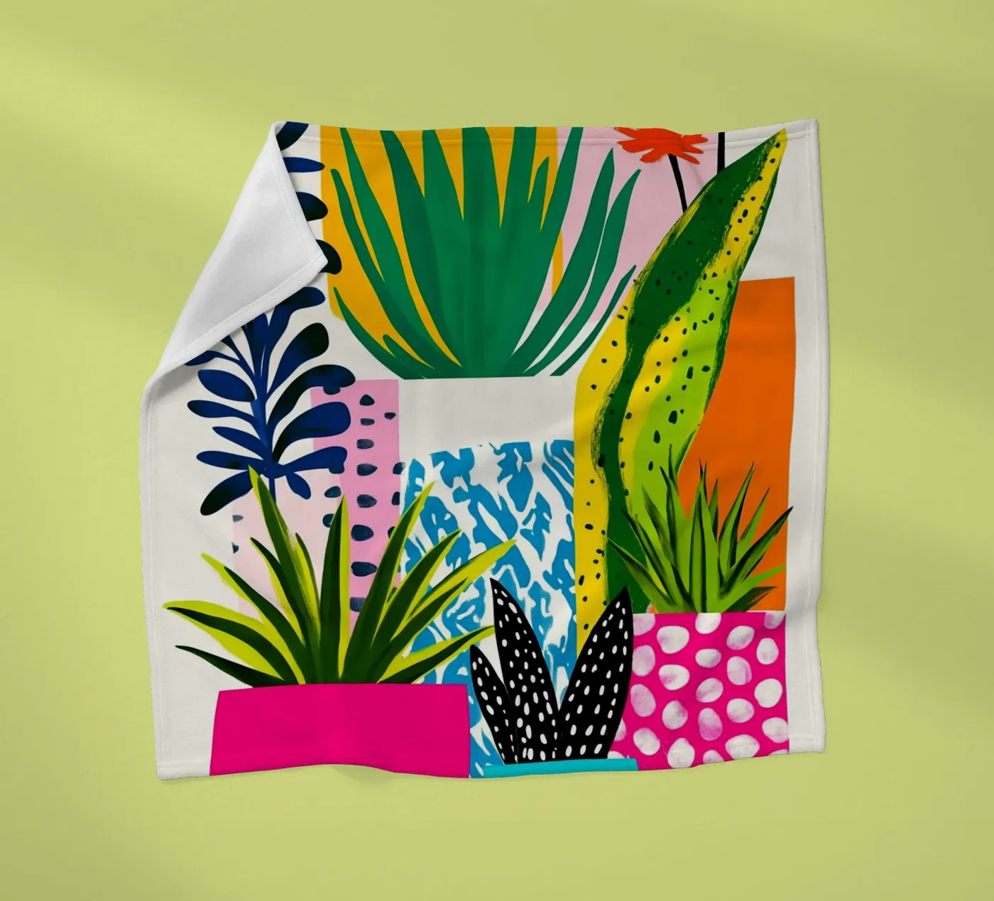 Botanical theme fleecedeken van Justyna Jaszke JBJart