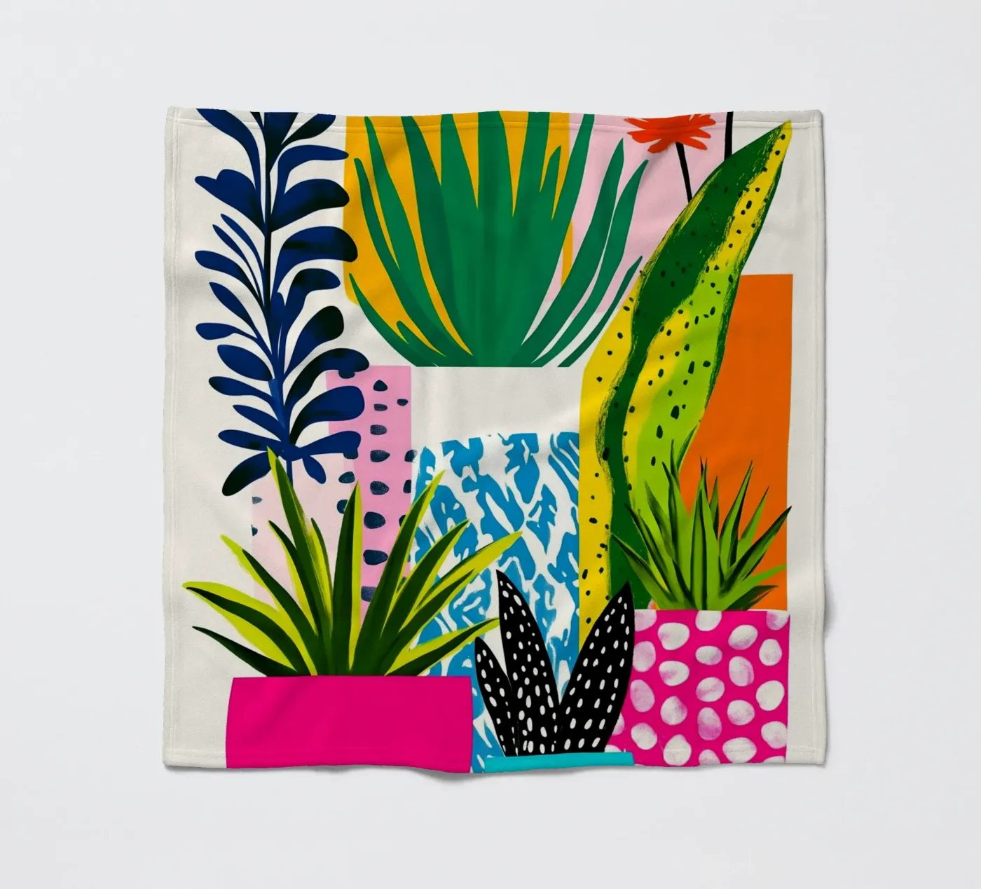 Botanical theme fleecedeken van Justyna Jaszke JBJart