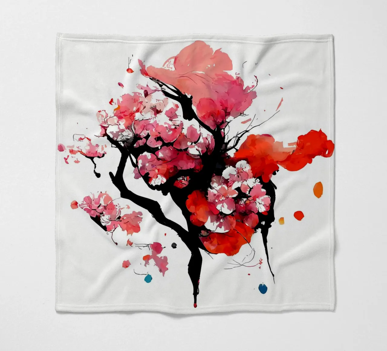 Fiori di ciliegio sakura coperta in pile da Rebecca Clark Wyrick