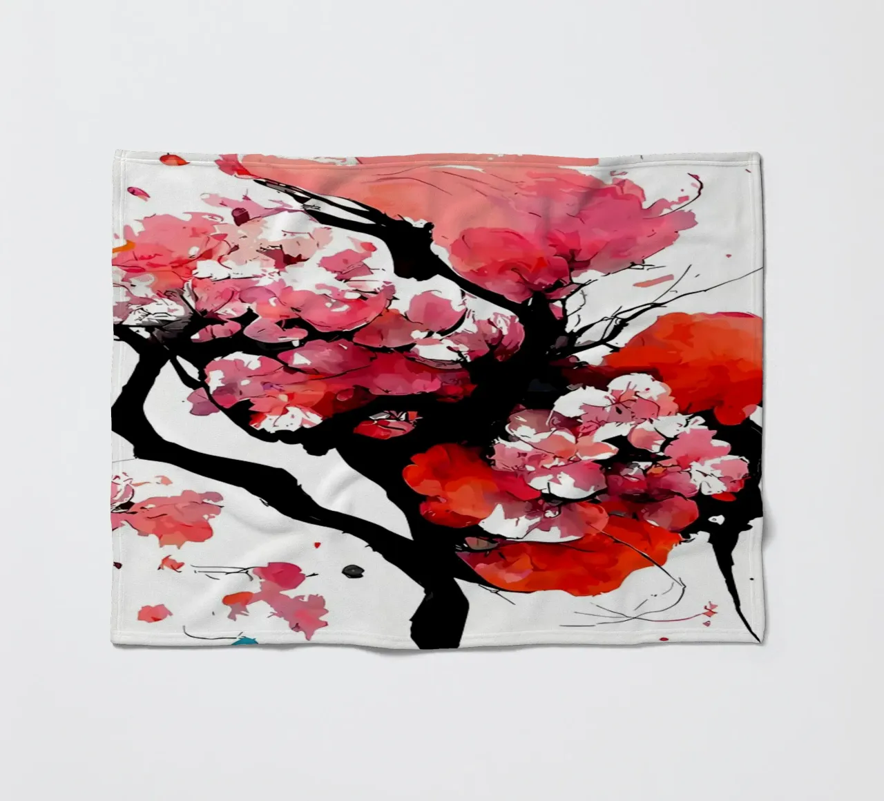 Fiori di ciliegio sakura coperta in pile da Rebecca Clark Wyrick