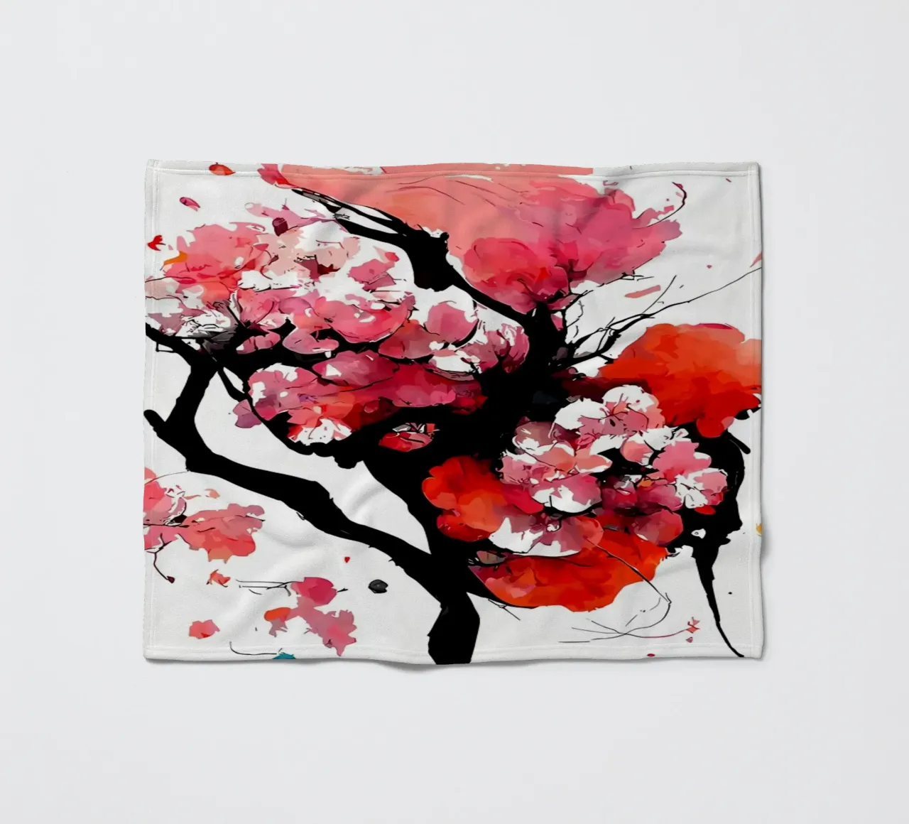 Fiori di ciliegio sakura coperta in pile da Rebecca Clark Wyrick