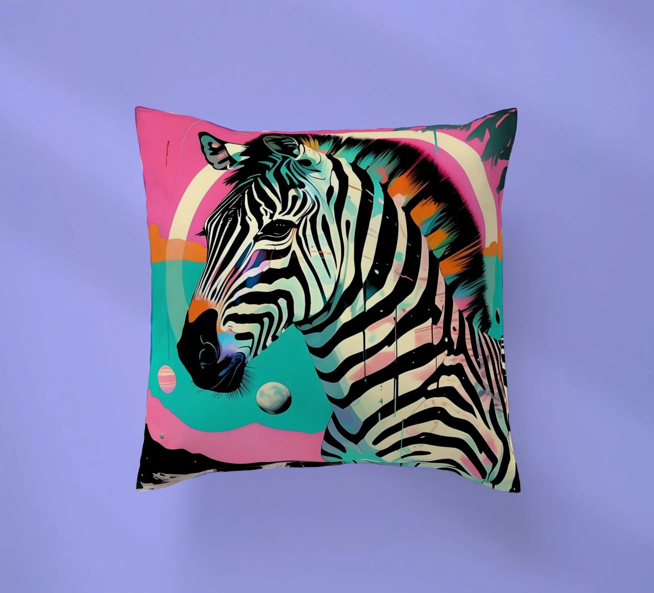 Zebra_Style_D_1 cuscino da Tierisch bunt by LK