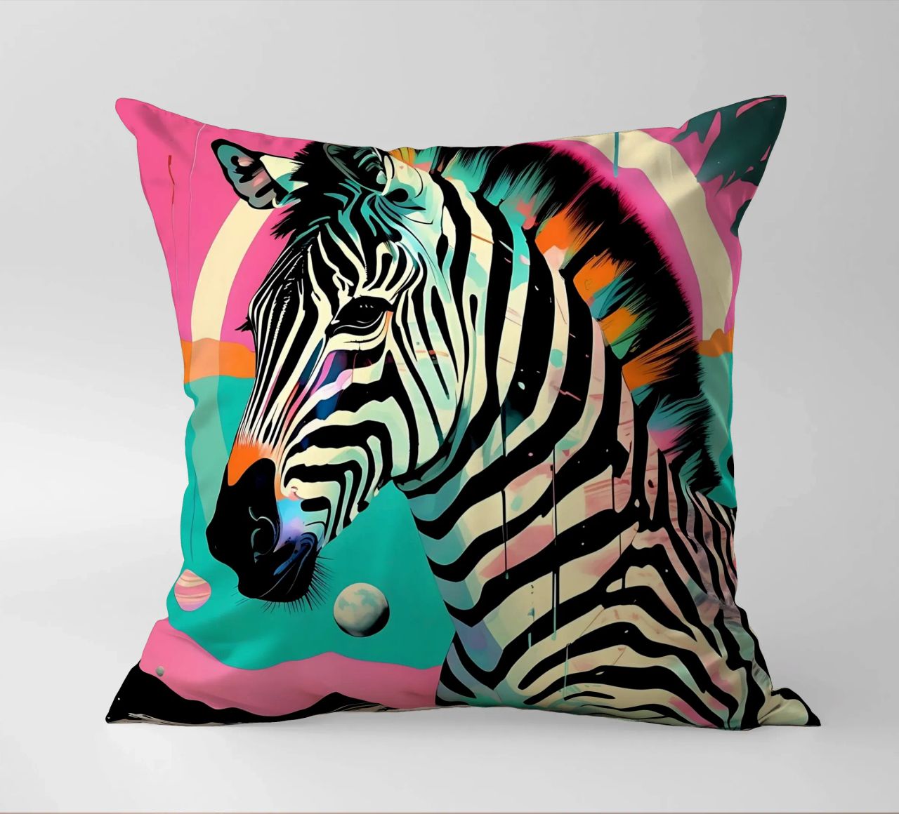 Zebra_Style_D_1 cuscino da Tierisch bunt by LK