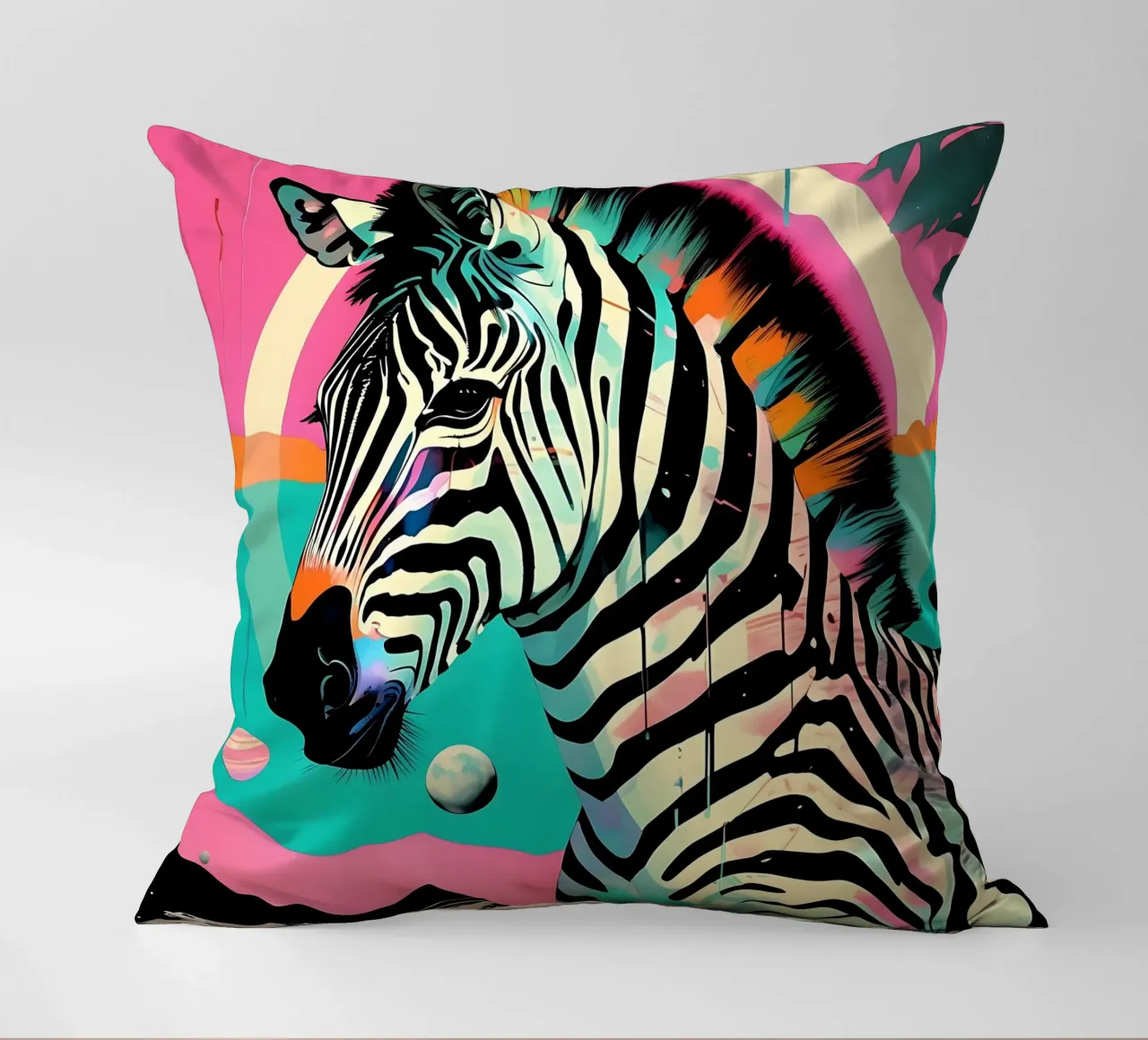 Zebra_Style_D_1 cuscino da Tierisch bunt by LK