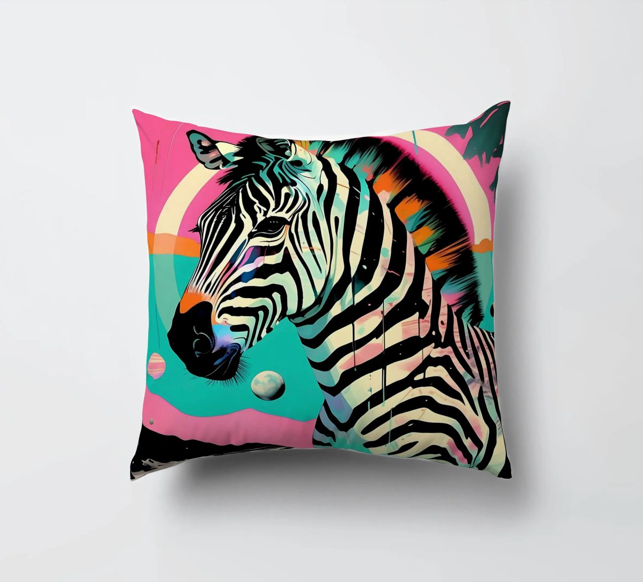 Zebra_Style_D_1 cuscino da Tierisch bunt by LK