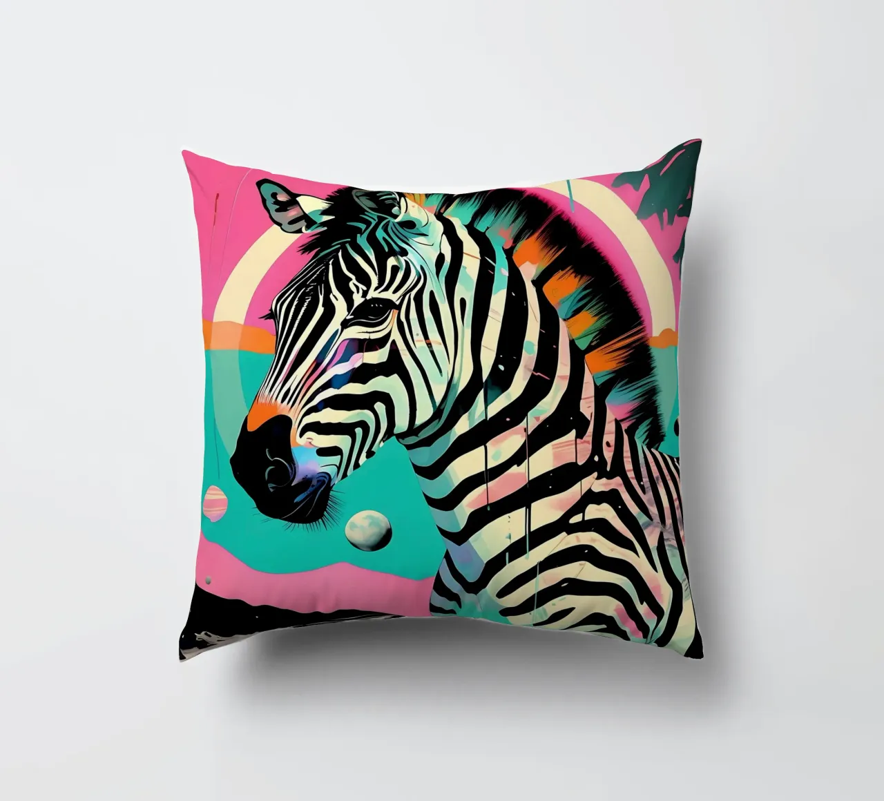 Zebra_Style_D_1 cuscino da Tierisch bunt by LK
