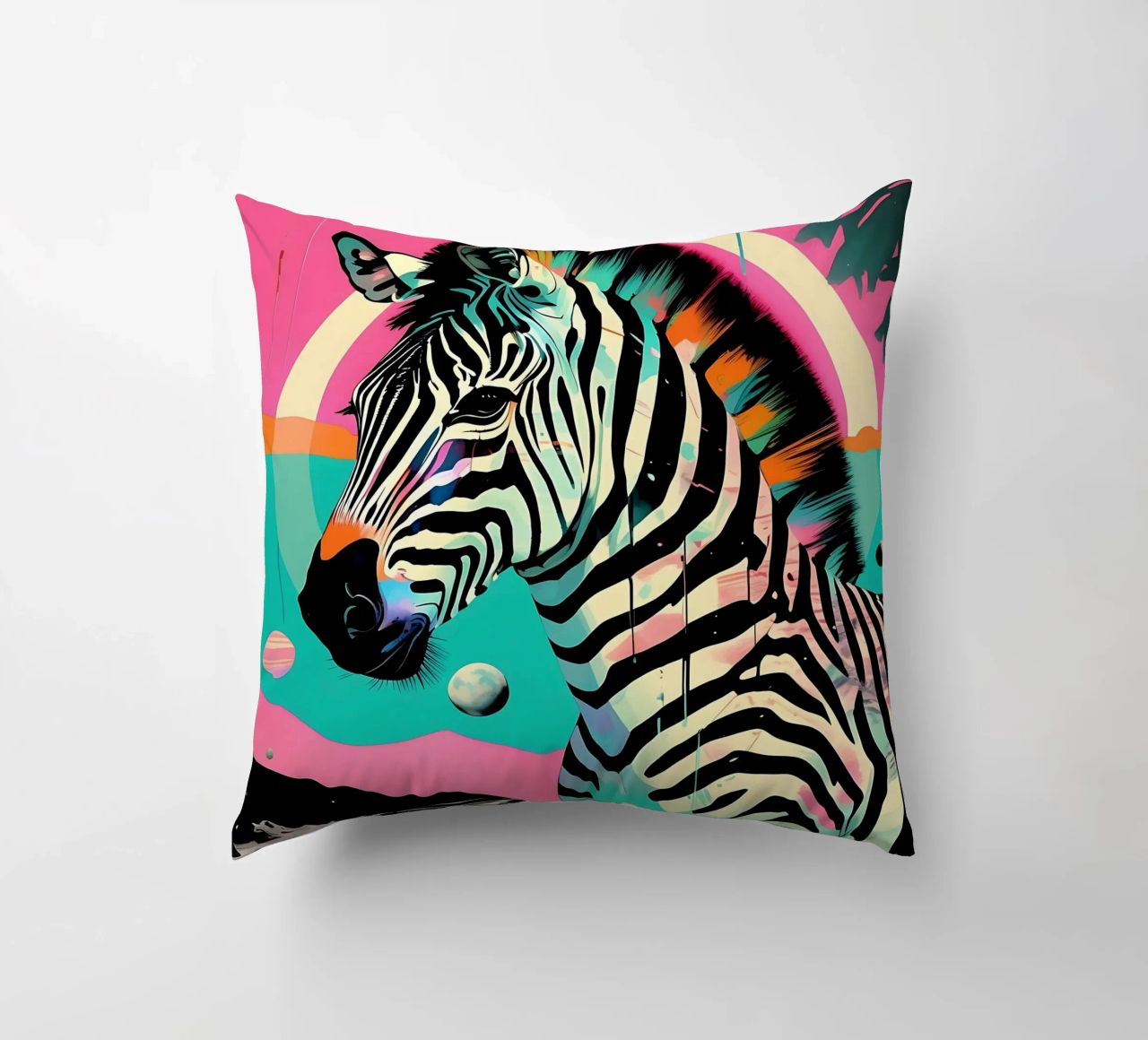 Zebra_Style_D_1 cuscino da Tierisch bunt by LK