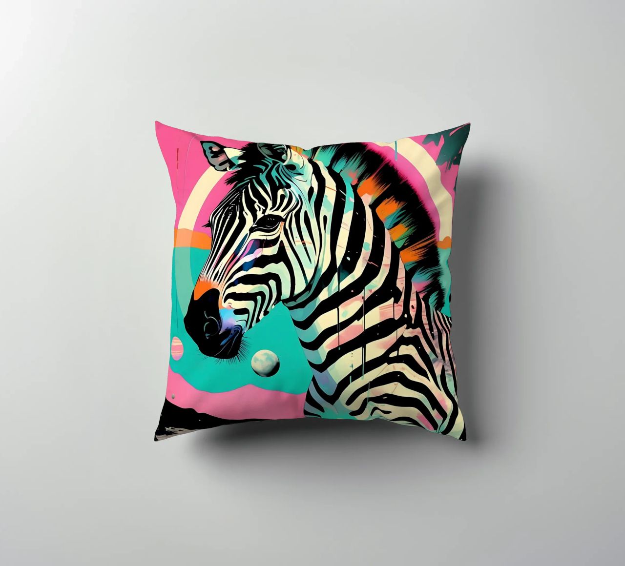 Zebra_Style_D_1 cuscino da Tierisch bunt by LK