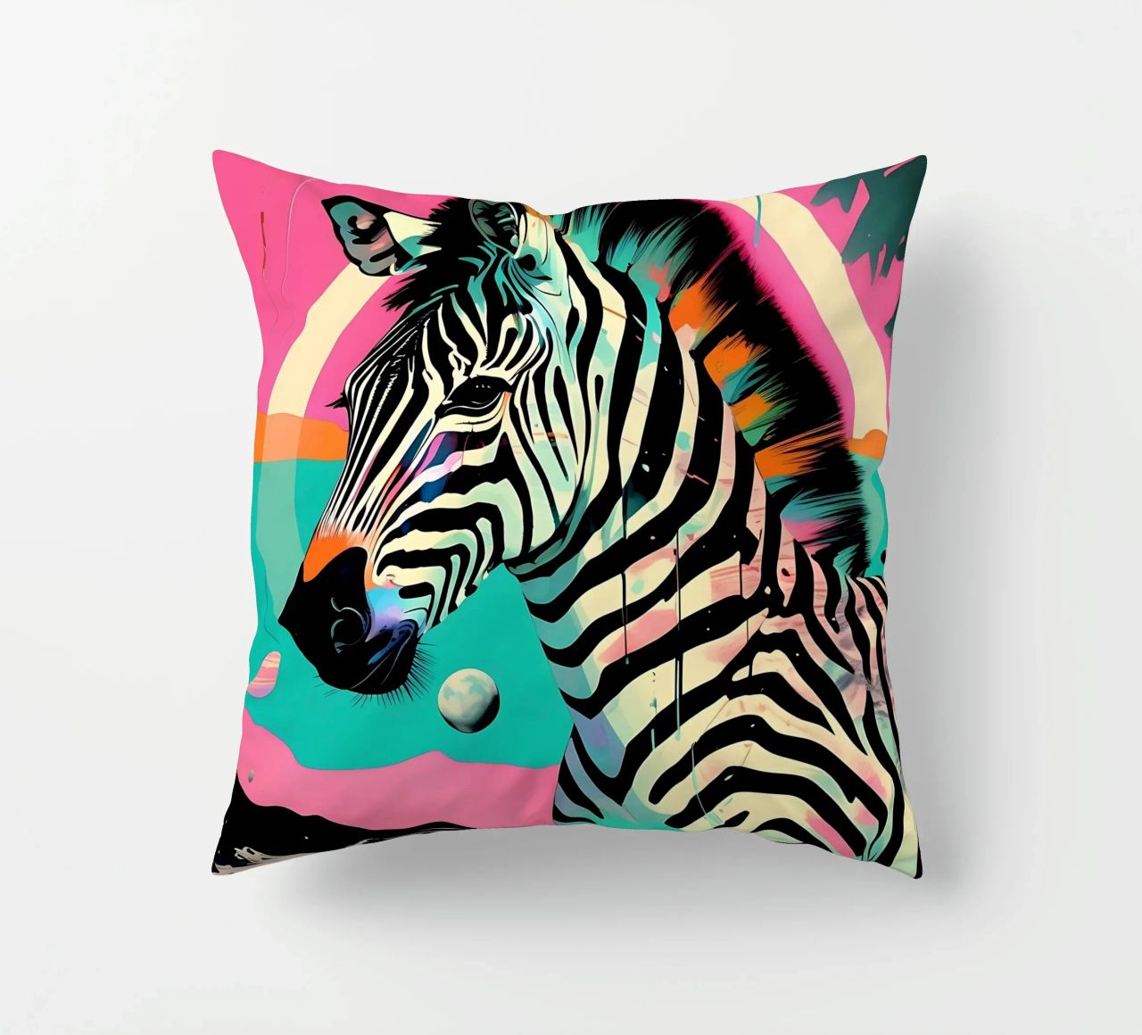 Zebra_Style_D_1 cuscino da Tierisch bunt by LK