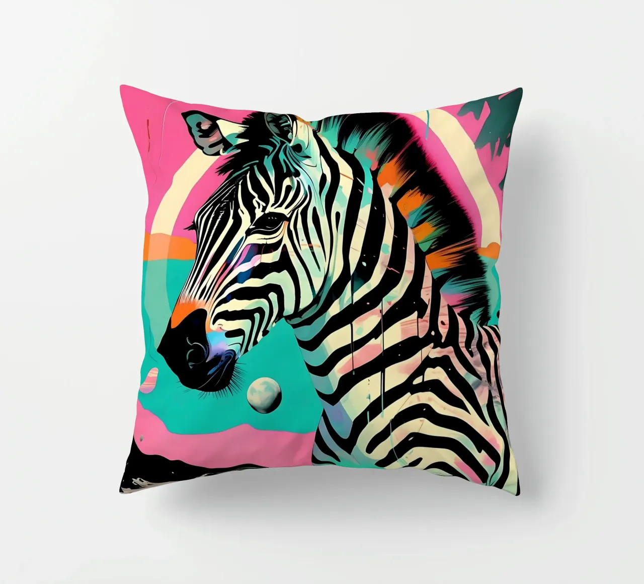 Zebra_Style_D_1 cuscino da Tierisch bunt by LK