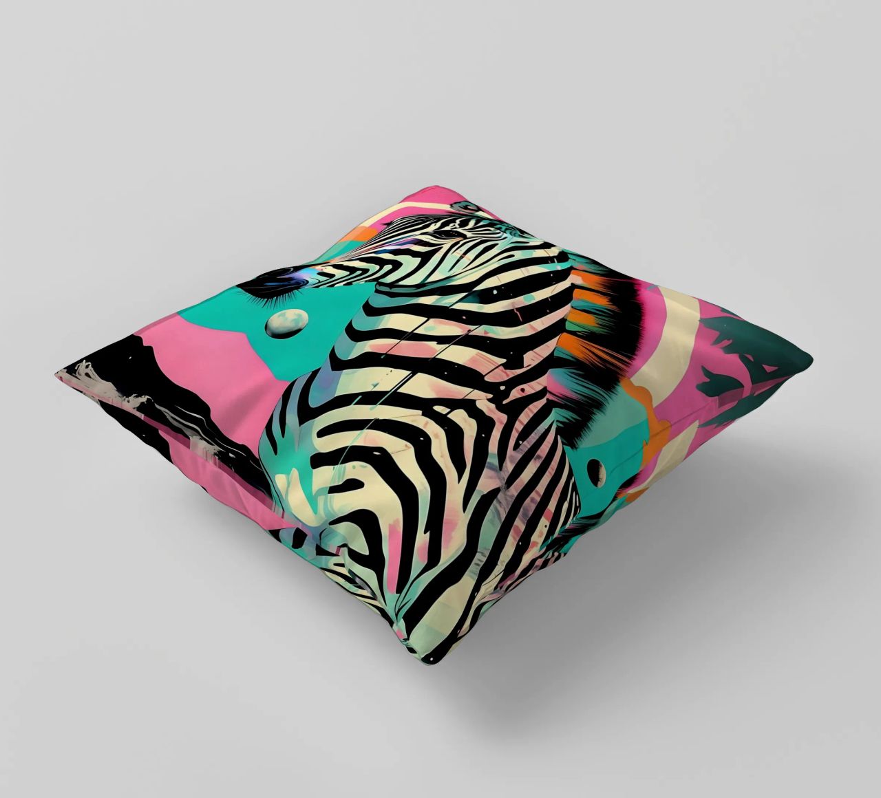 Zebra_Style_D_1 cuscino da Tierisch bunt by LK