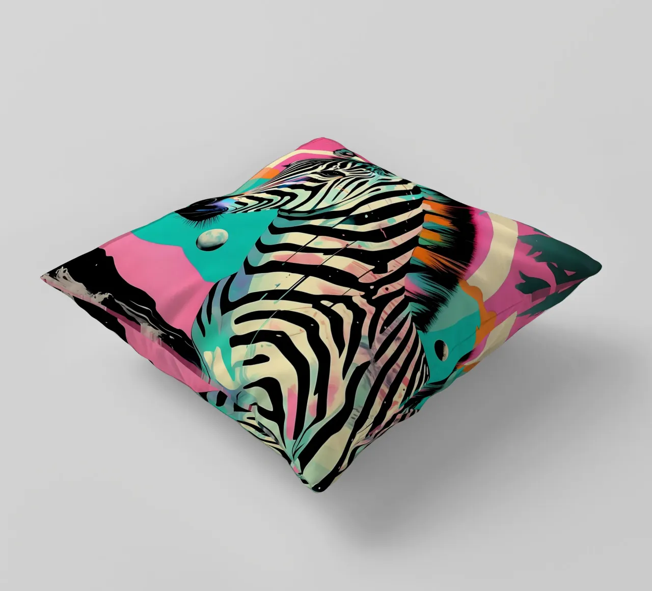 Zebra_Stil_D_1 Kissen von Tierisch bunt by LK