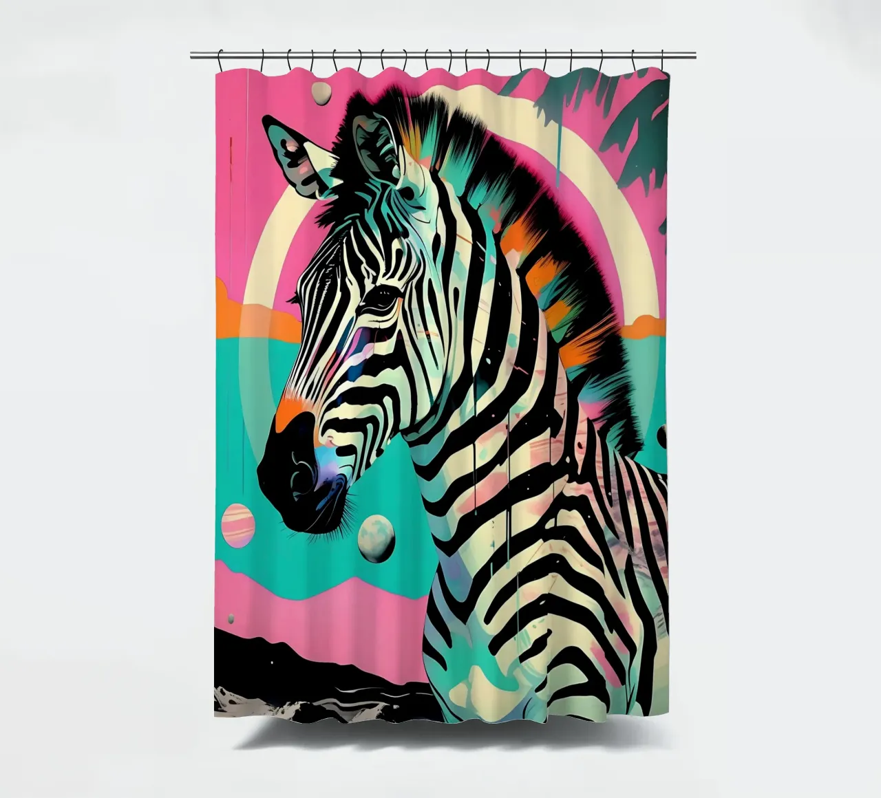 Zebra_Style_D_1 tenda da doccia da Tierisch bunt by LK