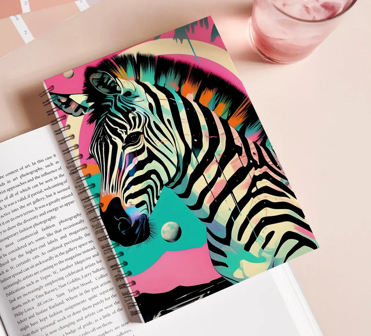 Zebra_Style_D_1 spiral notebook by Tierisch bunt by LK