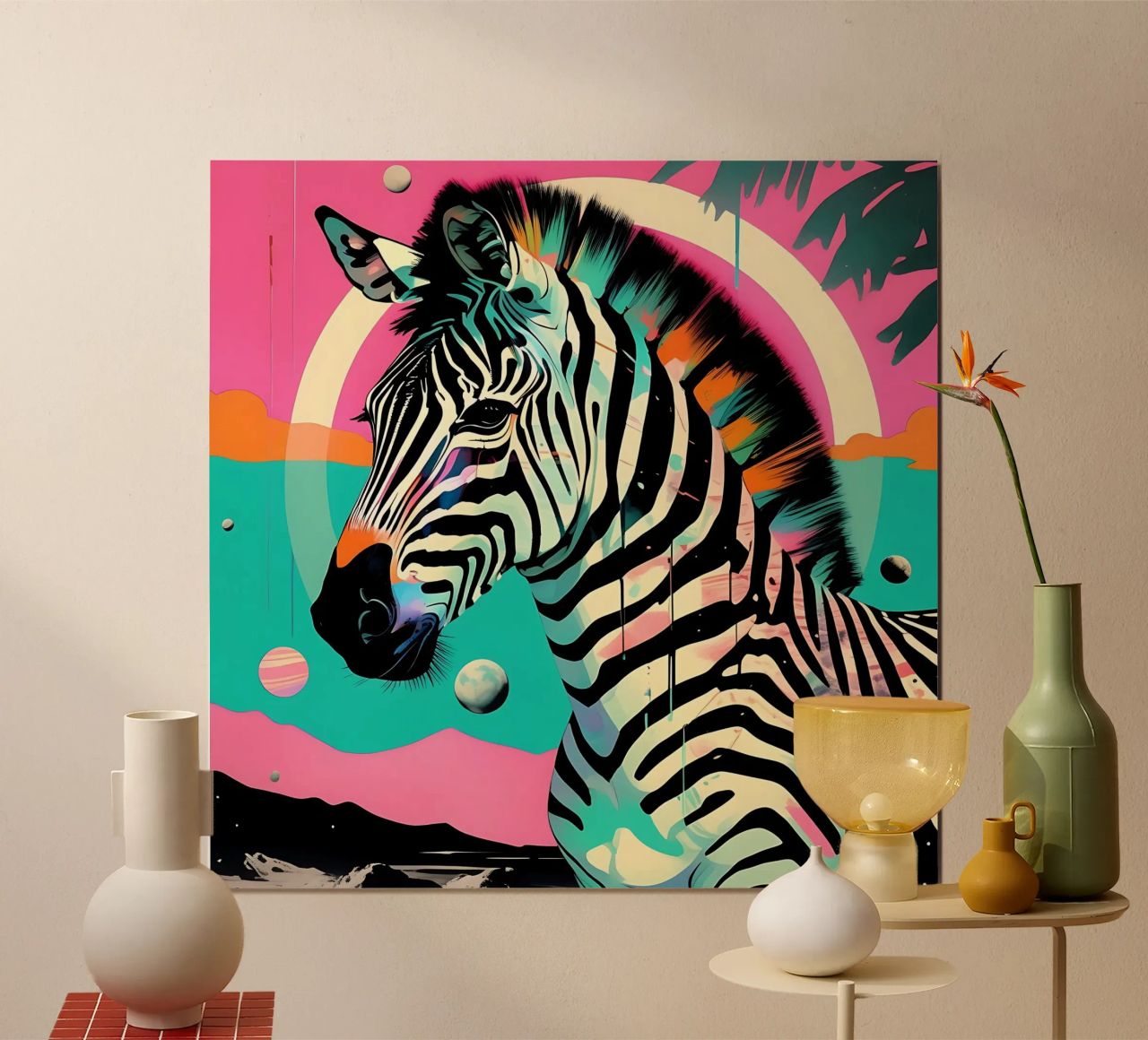 Zebra_Style_D_1 carta hahnemühle da Tierisch bunt by LK
