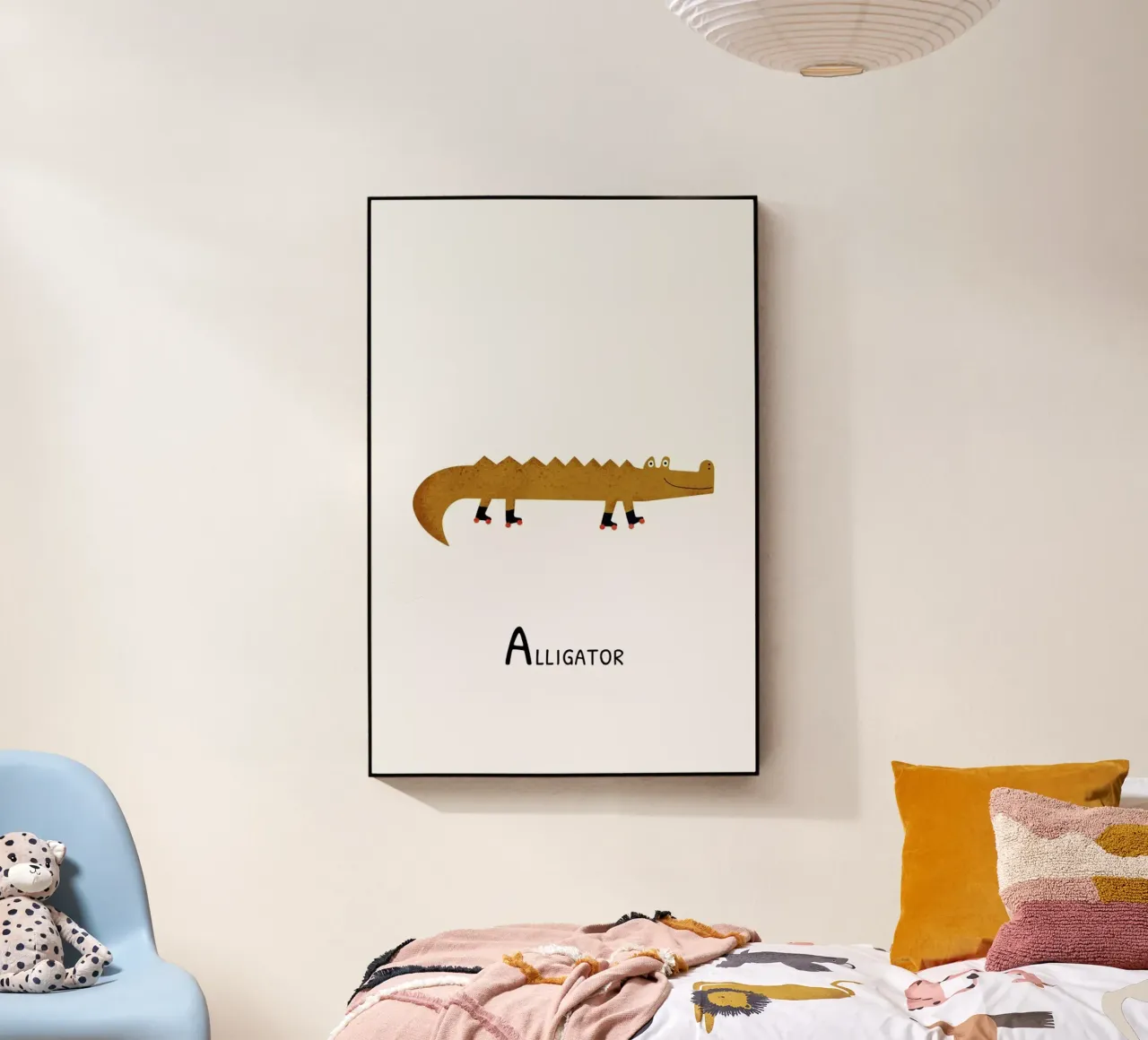 Alligator acryl van Little Flourishes