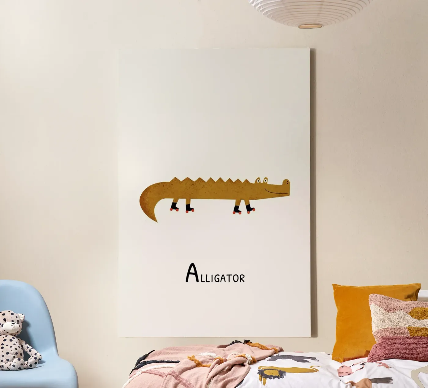 Alligator canvas by Little Flourishes