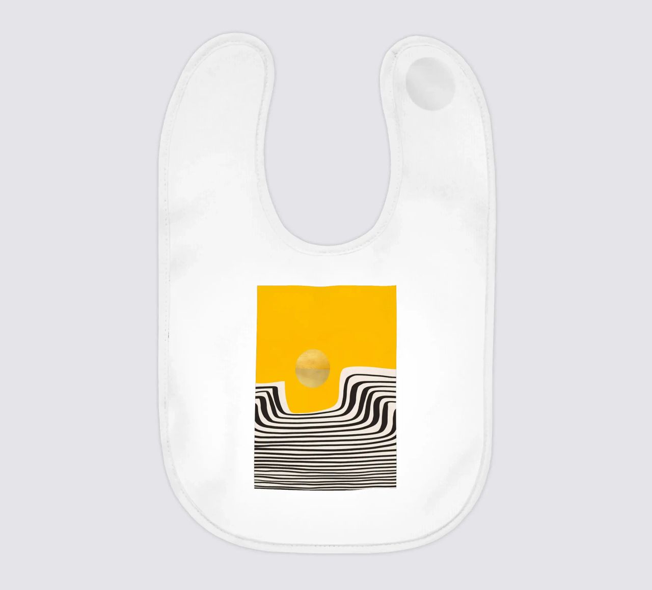 Minimal Abstract View 2 baby bib by James M Coyle