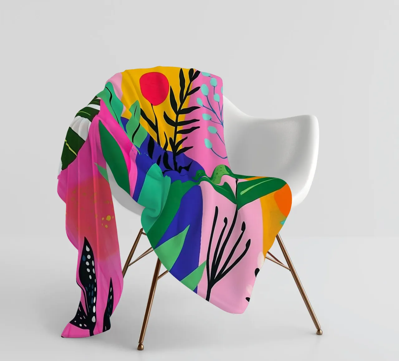 Design botanico coperta in pile da Justyna Jaszke JBJart