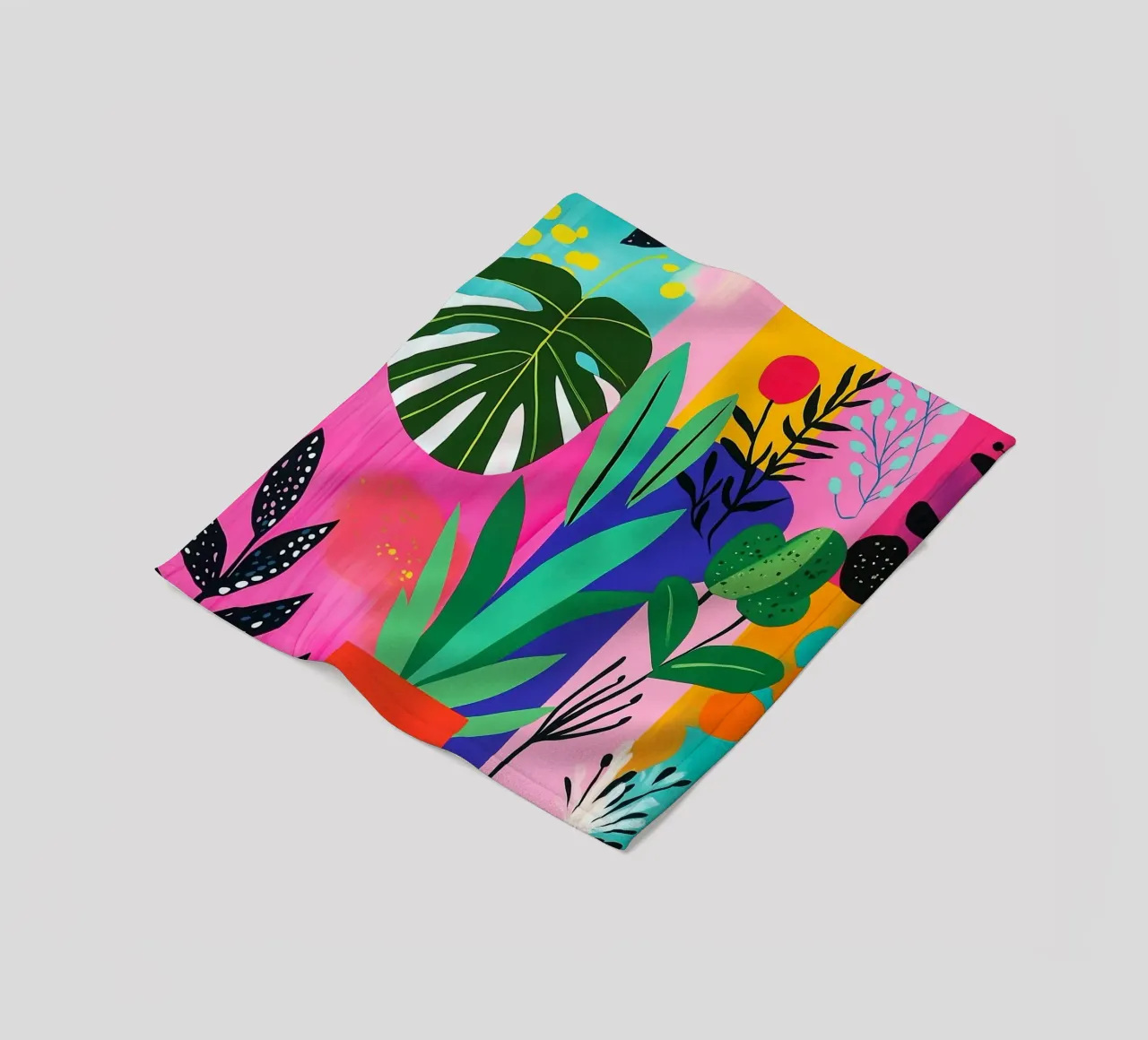 Design botanico coperta in pile da Justyna Jaszke JBJart