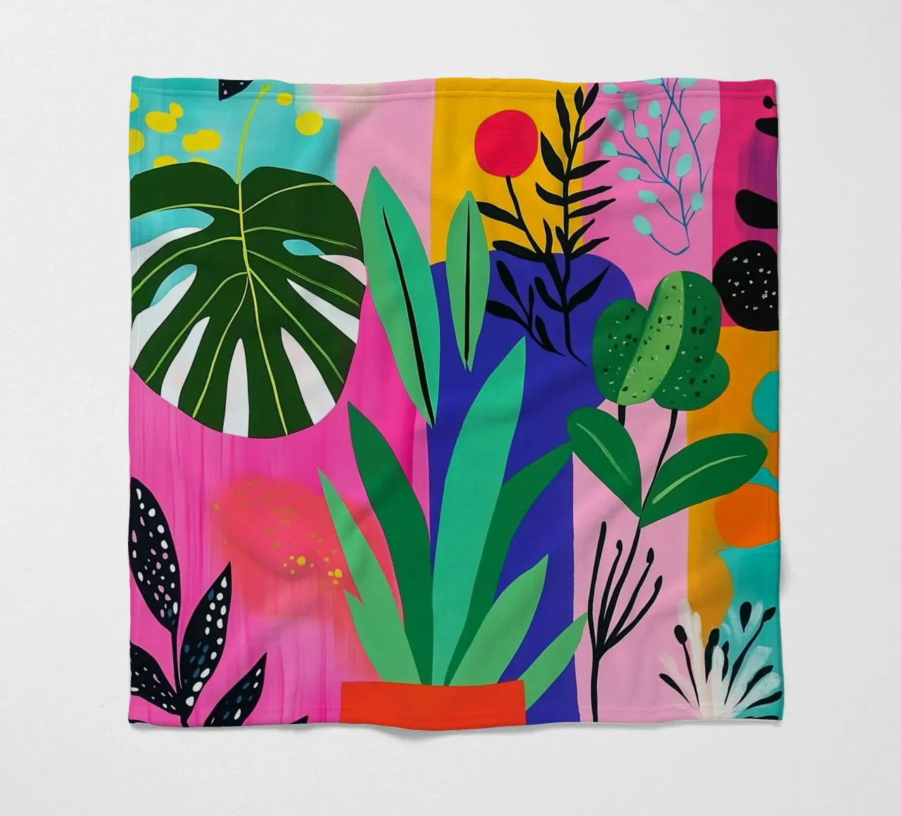 Design botanico coperta in pile da Justyna Jaszke JBJart