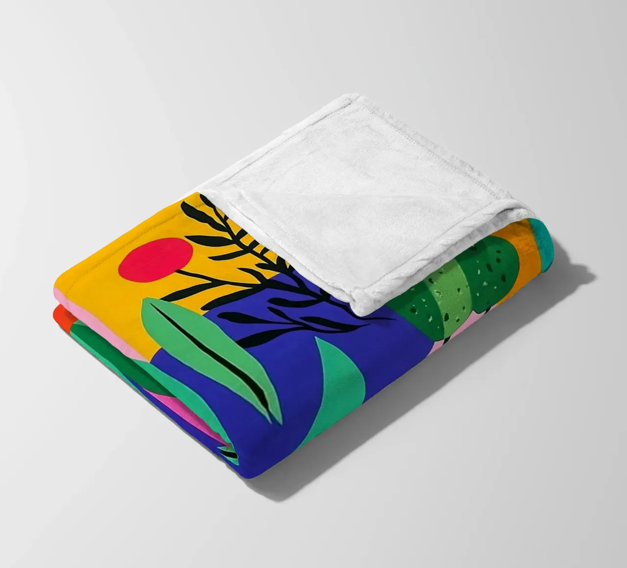 Design botanico coperta in pile da Justyna Jaszke JBJart