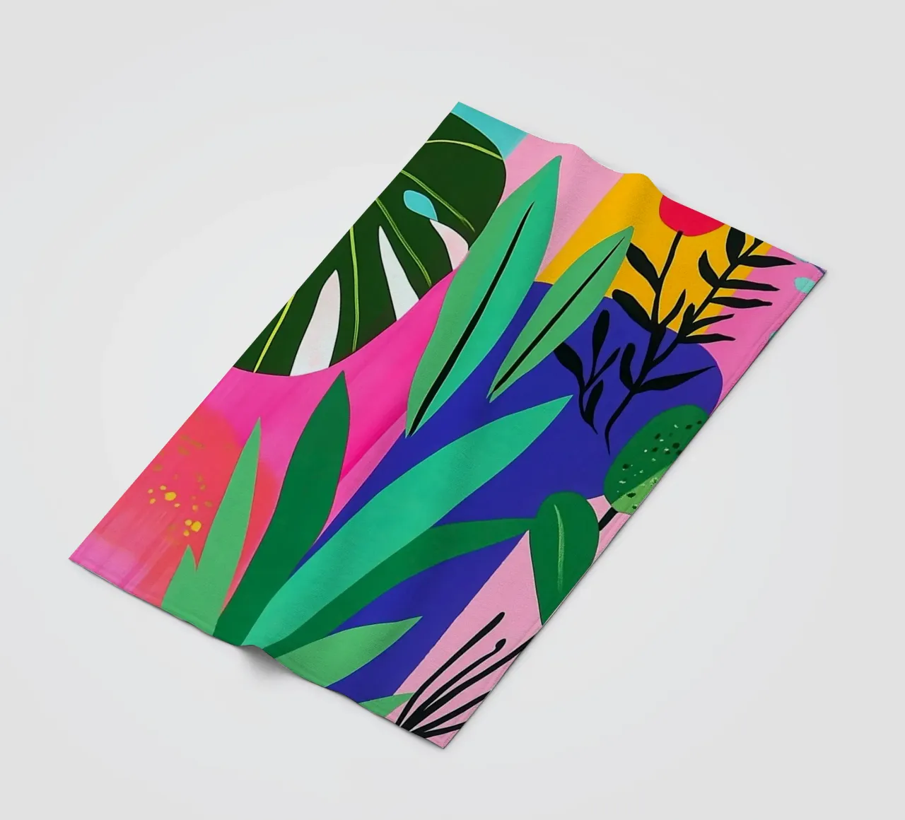 Design botanico coperta in pile da Justyna Jaszke JBJart