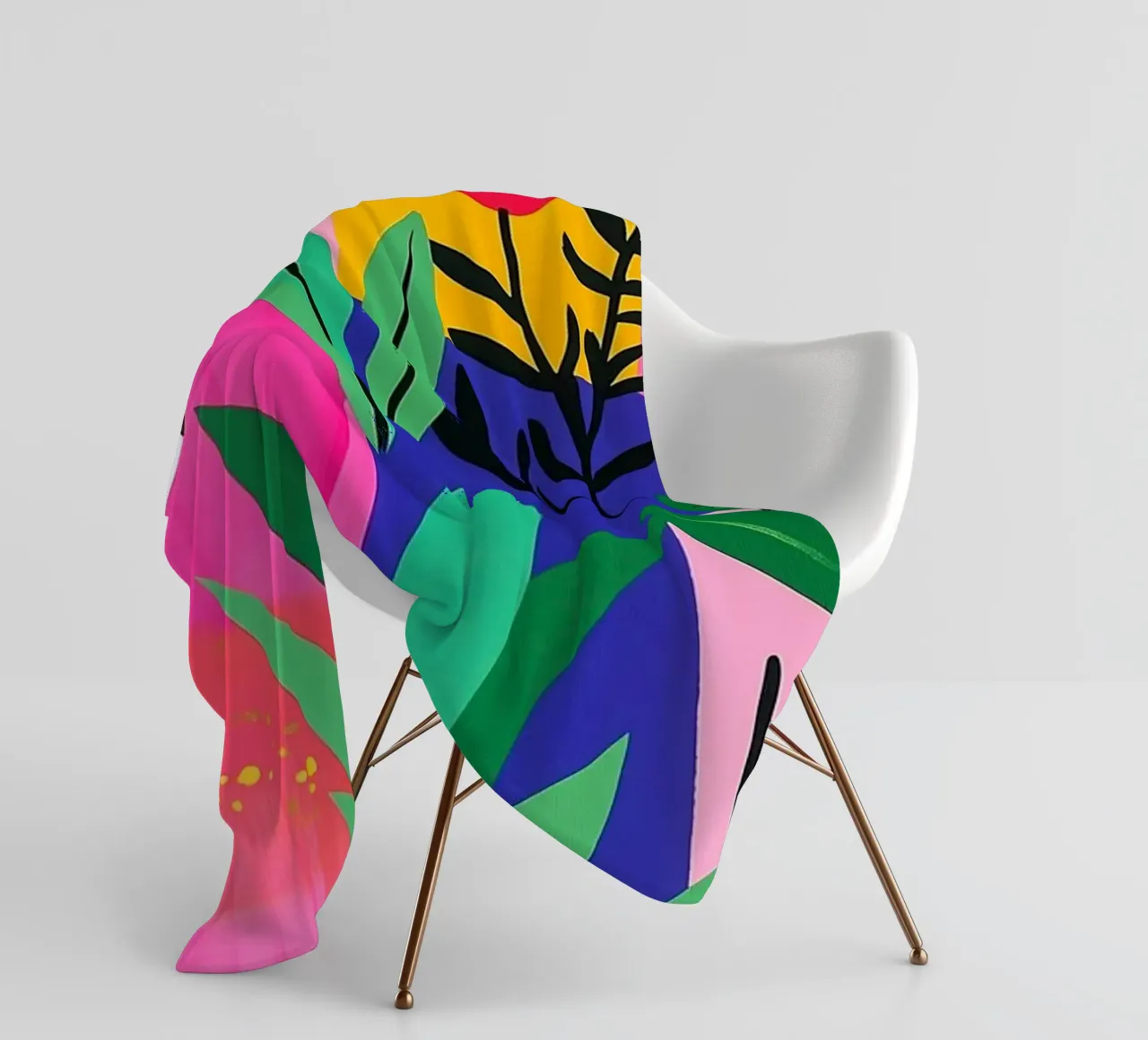 Design botanico coperta in pile da Justyna Jaszke JBJart