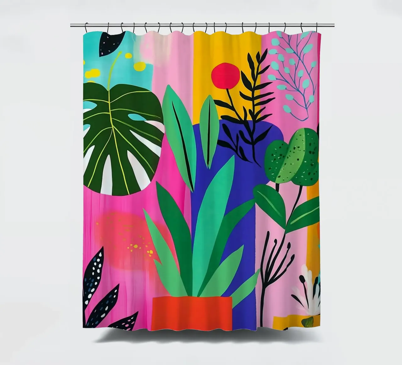 Design botanico tenda da doccia da Justyna Jaszke JBJart