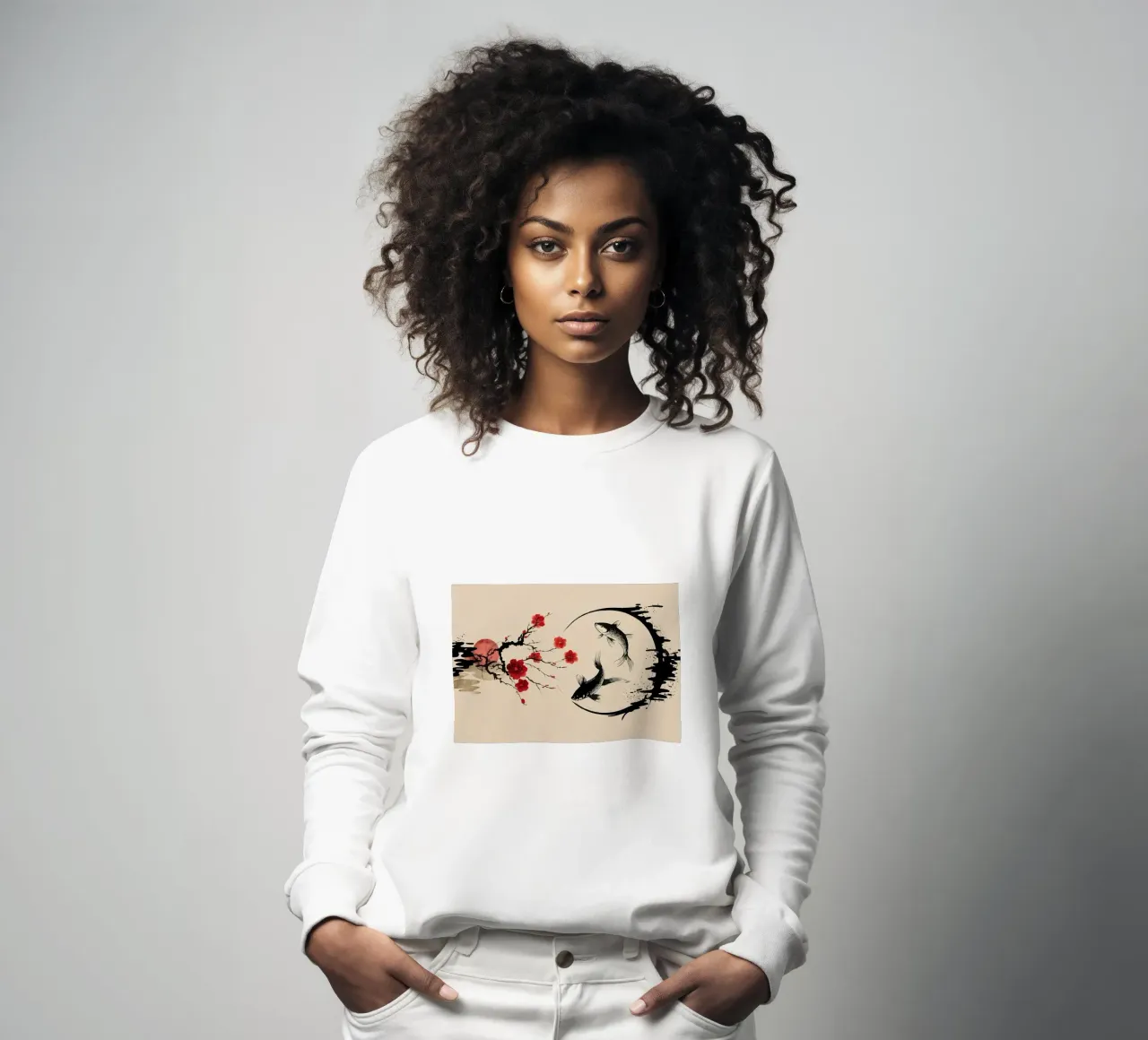 Koikarpers en grote sweatshirt van Rebecca Clark Wyrick