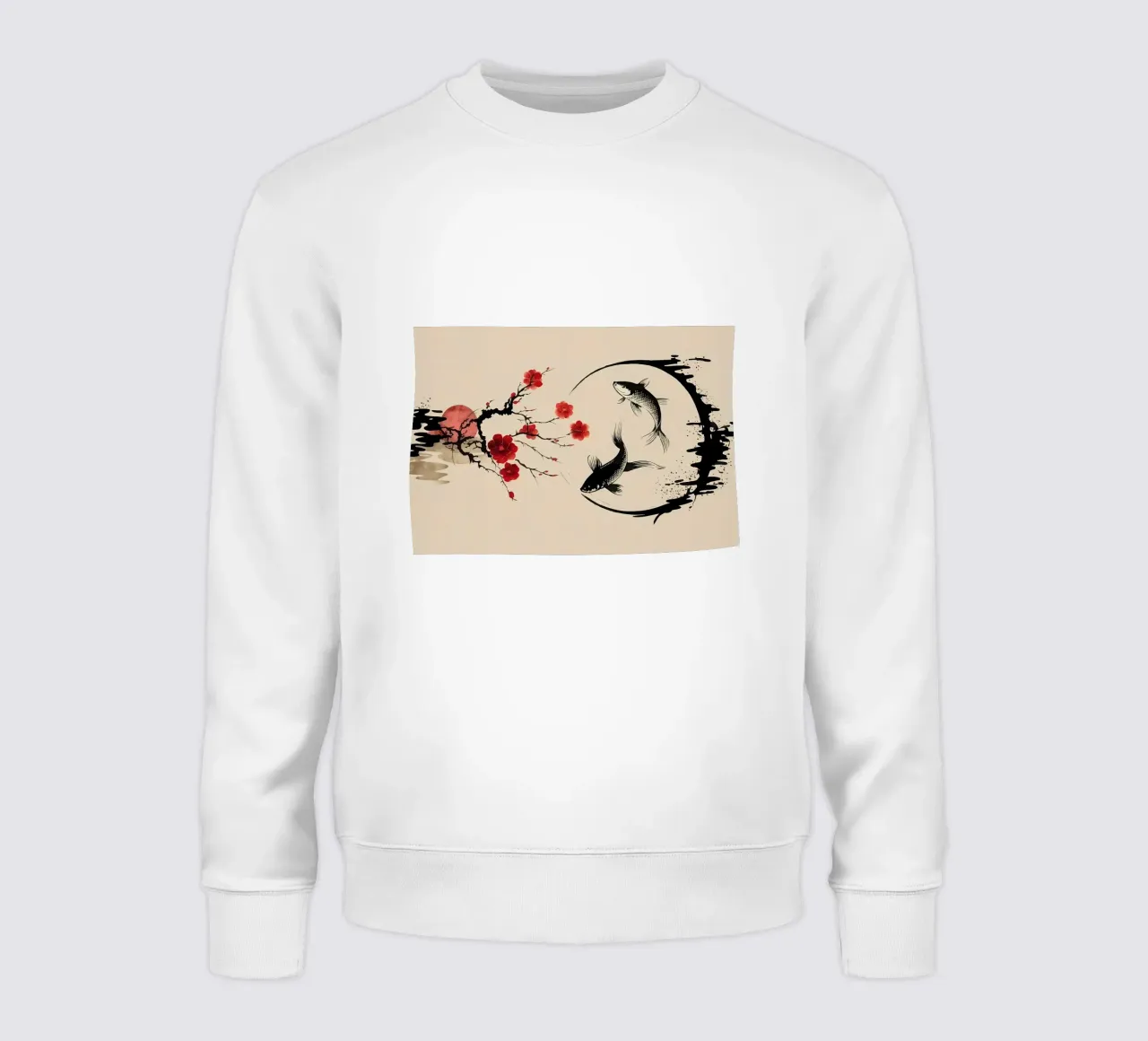 Koikarpers en grote sweatshirt van Rebecca Clark Wyrick