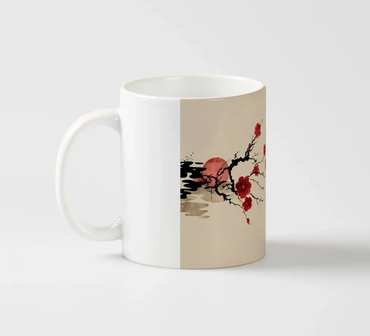 Pesci carpa Koi e grandi tazza in ceramica da Rebecca Clark Wyrick
