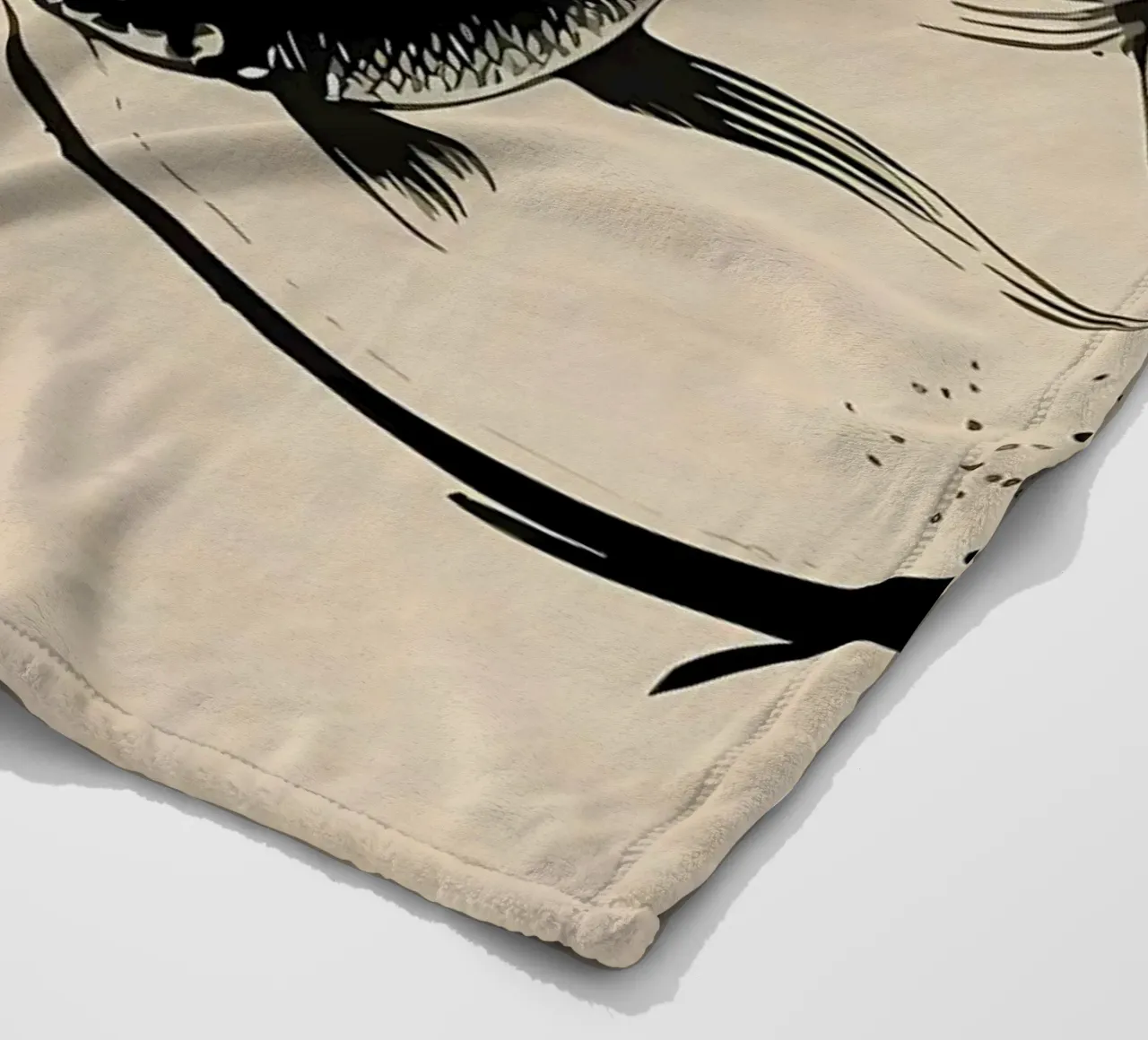 Koi carp fishes and big fleece blanket by Rebecca Clark Wyrick