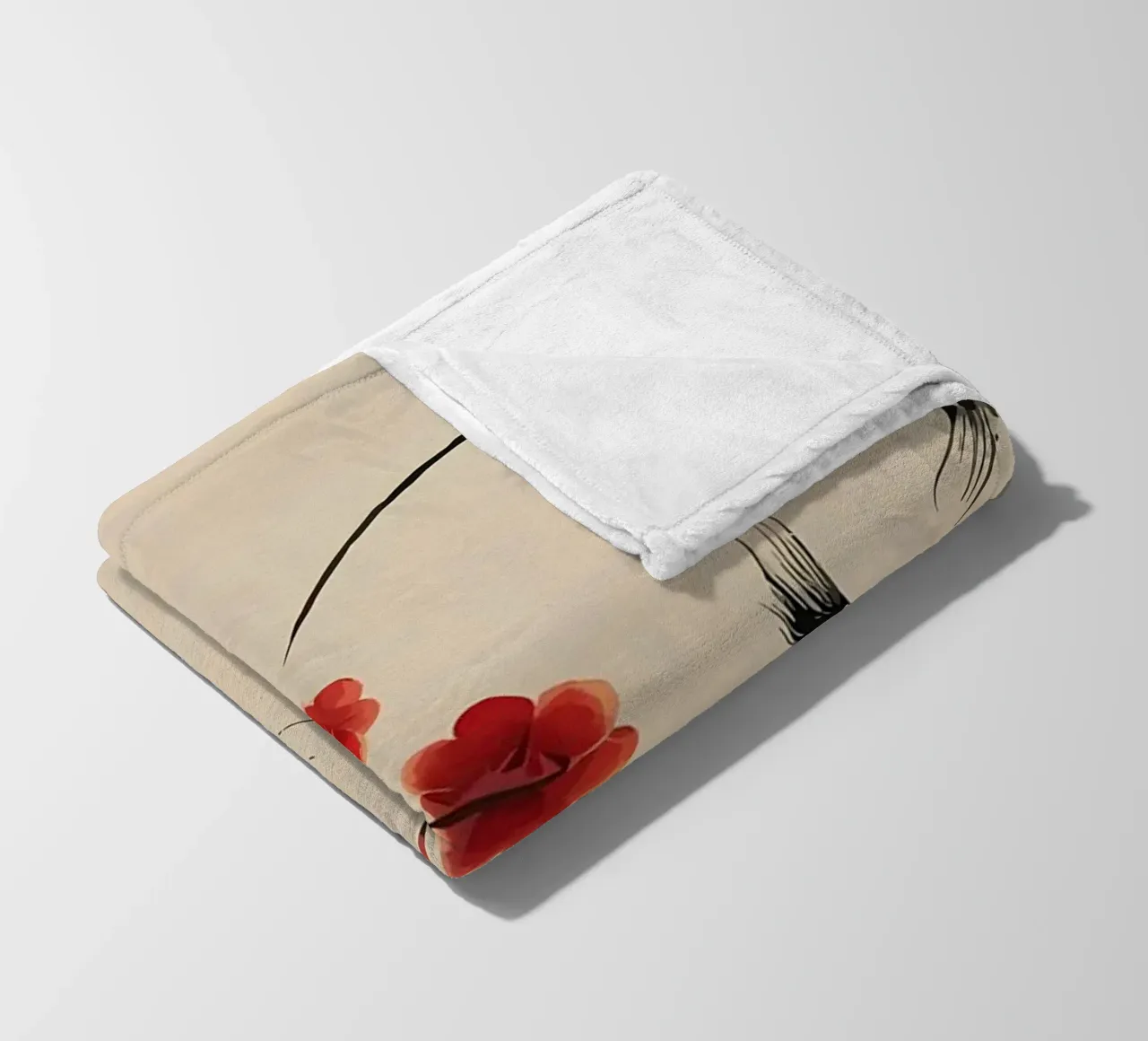 Koi carp fishes and big fleece blanket by Rebecca Clark Wyrick