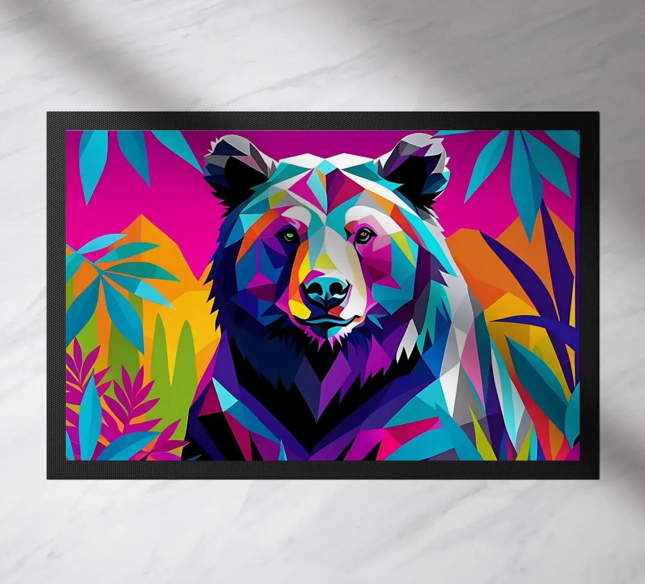 Bear_Style_E_1 doormat by Tierisch bunt by LK