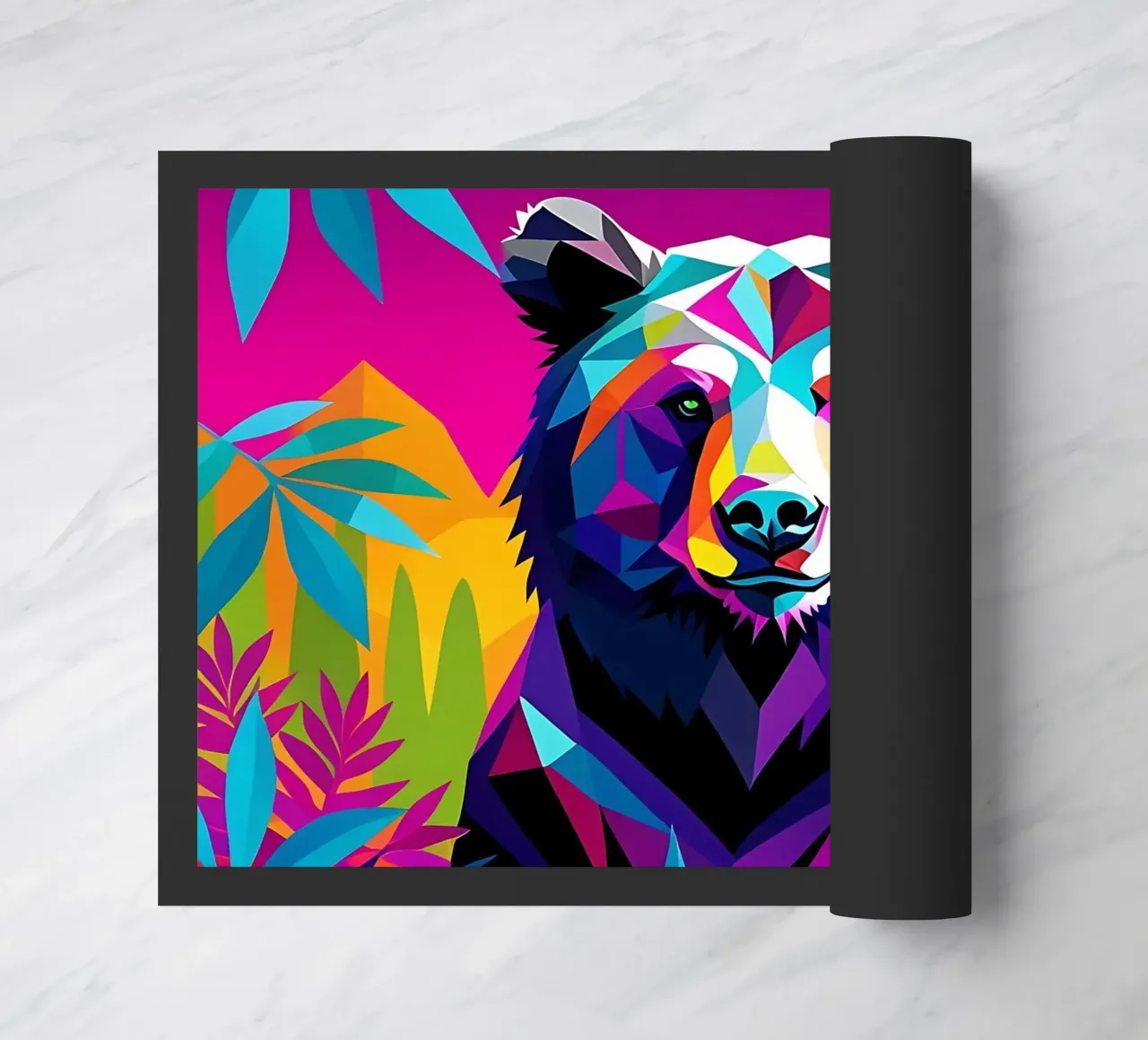 Bear_Style_E_1 doormat by Tierisch bunt by LK